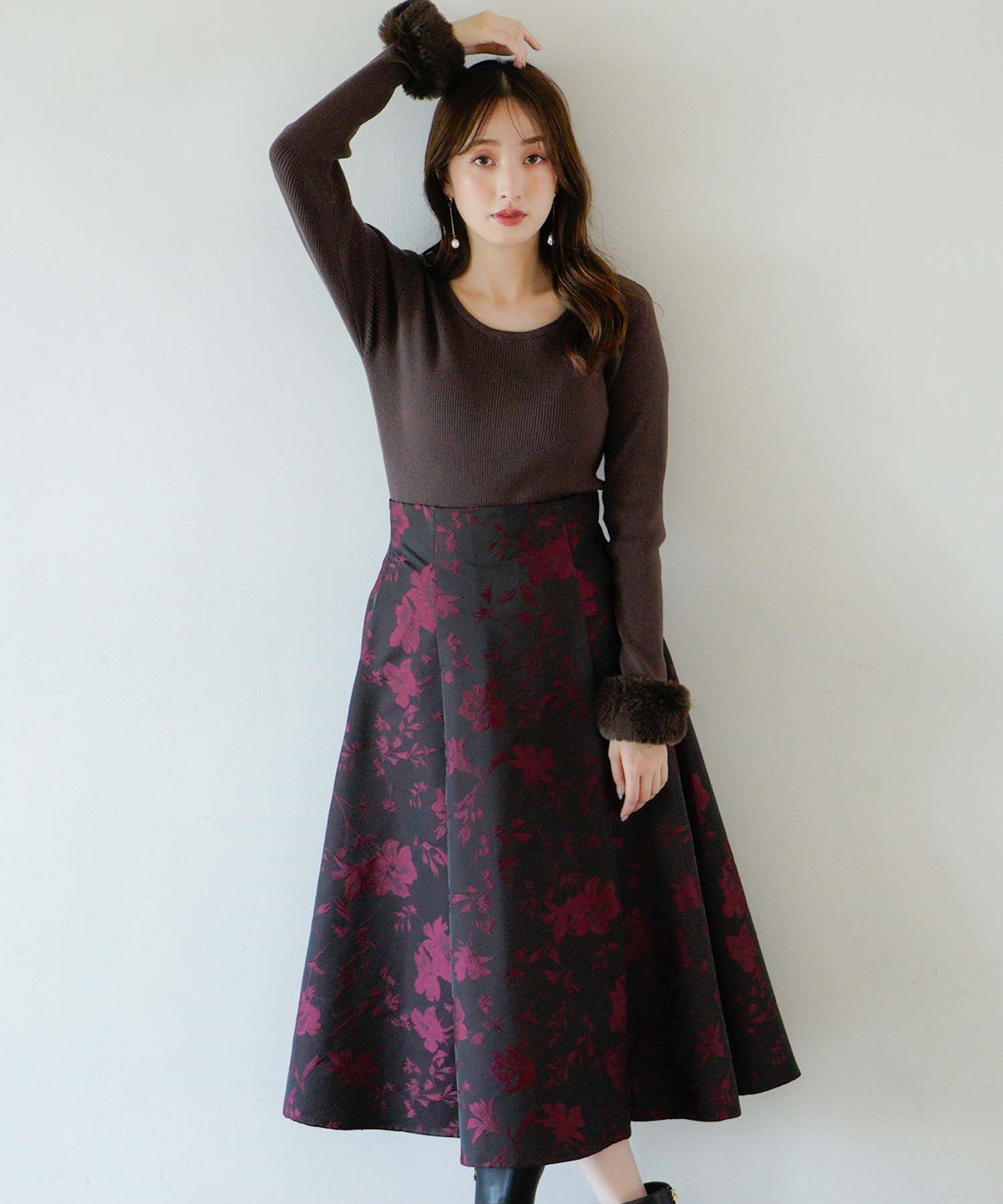 フラワージャガードスカート | フレアスカート | NOELA OFFICIAL WEB STORE