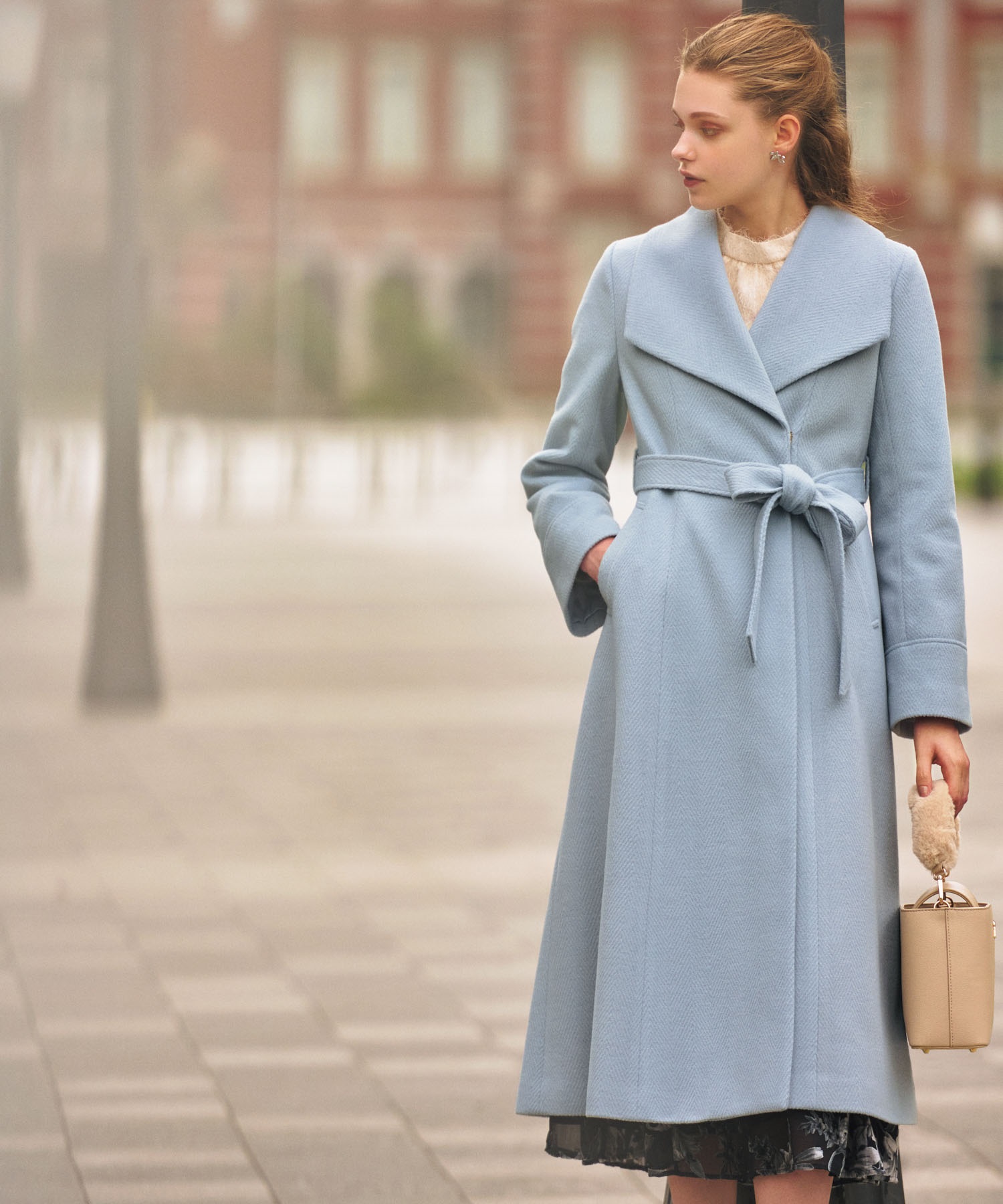 ヘリンボーンビックカラーコート | コート | NOELA OFFICIAL WEB STORE