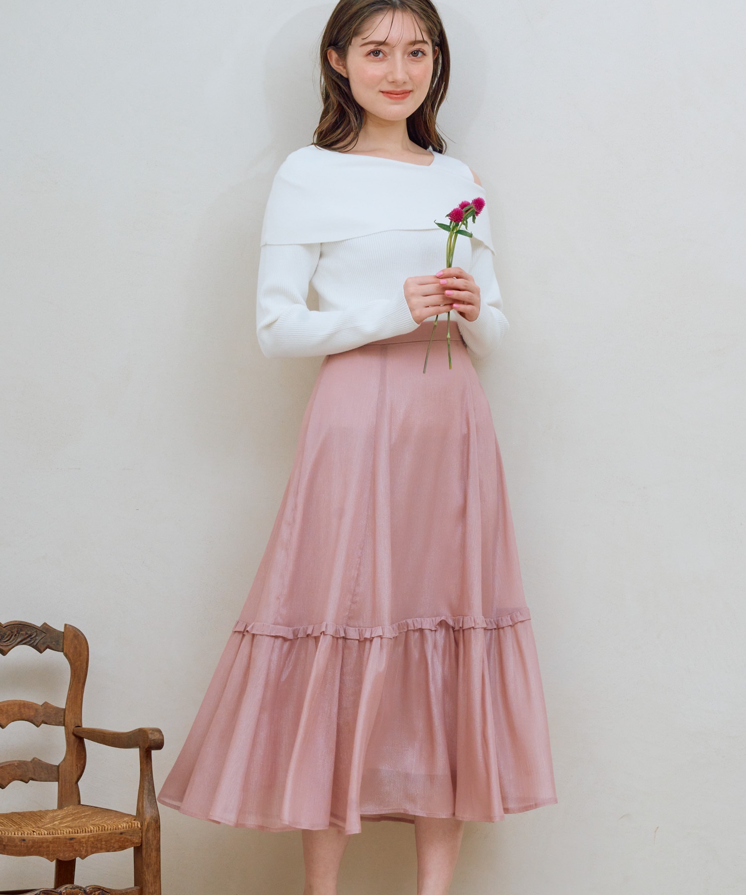 シャイニーフリル切替スカート | フレアスカート | NOELA OFFICIAL WEB