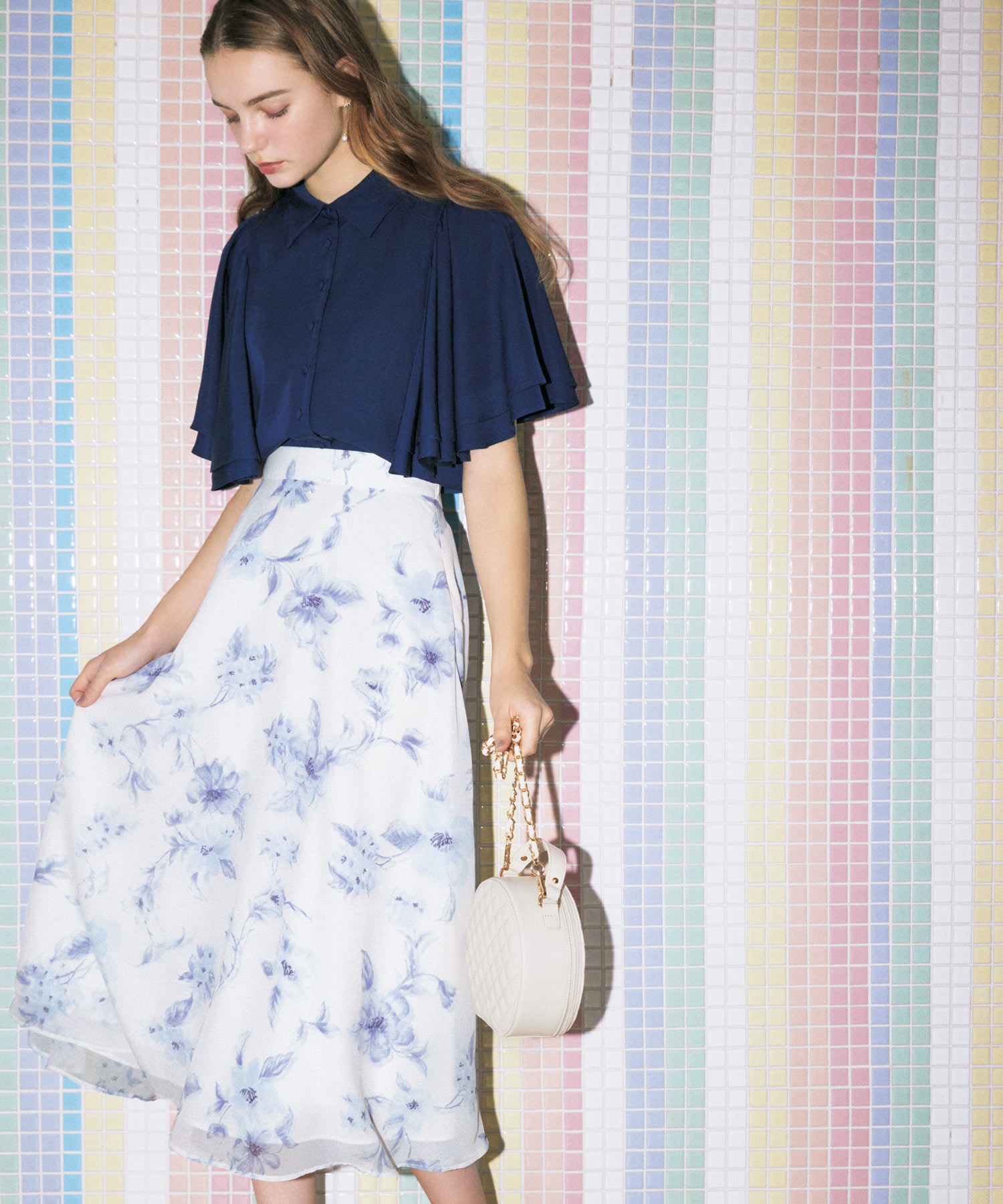 3Dフラワープリントスカート | フレアスカート | NOELA OFFICIAL WEB