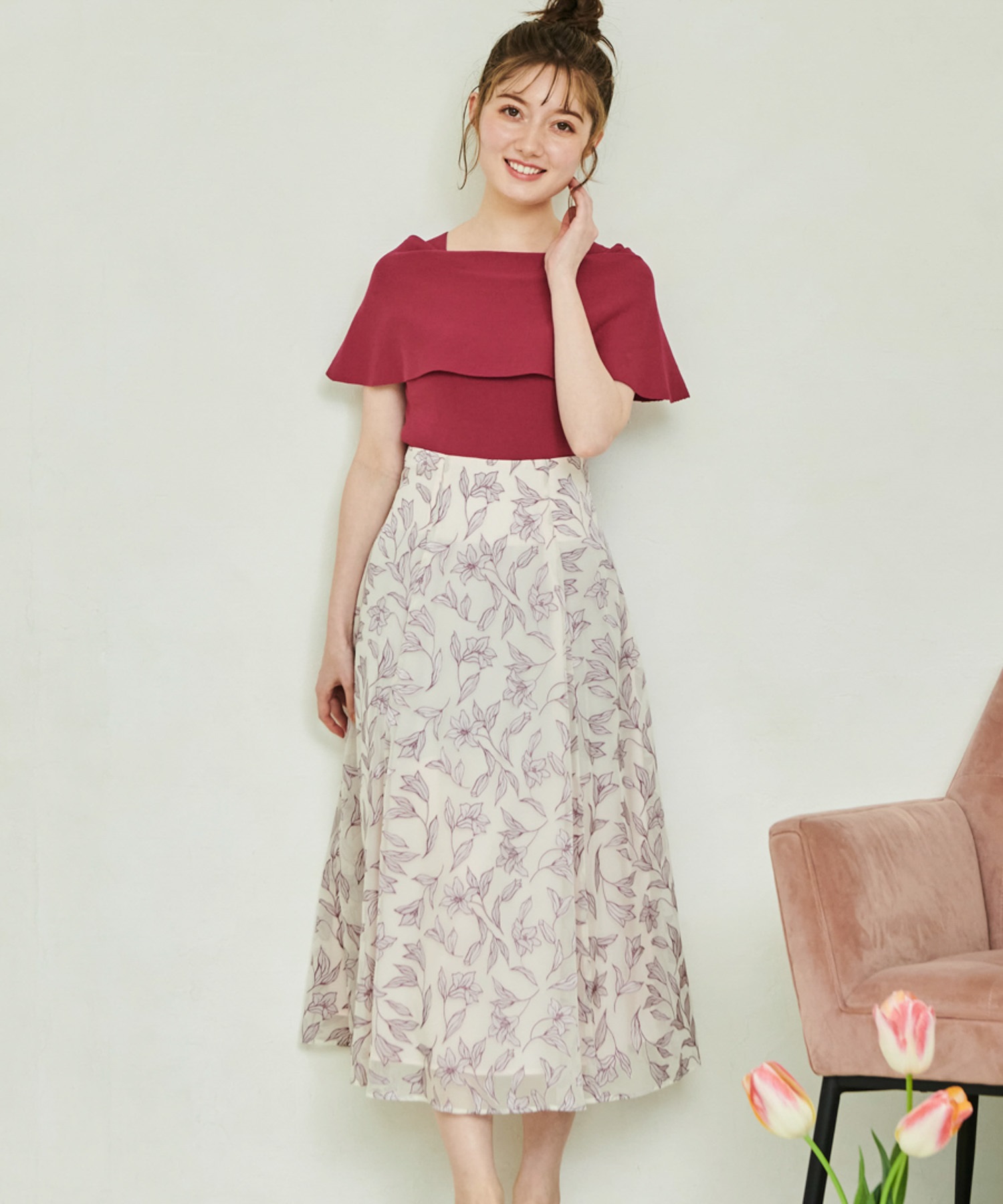 リーフ柄オパールスカート | フレアスカート | NOELA OFFICIAL WEB STORE