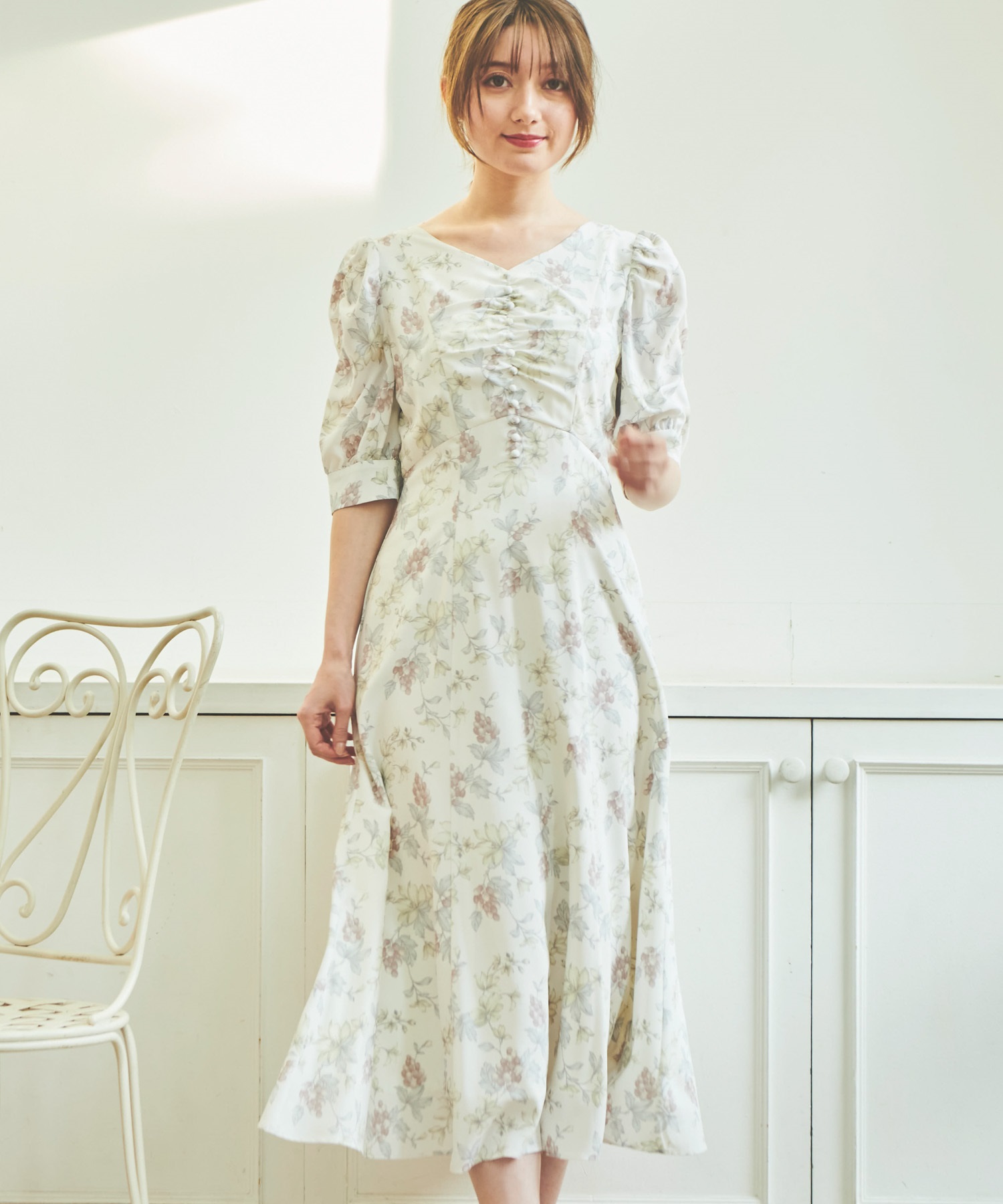 フルーツフラワー柄ワンピ | ロングワンピース | NOELA OFFICIAL WEB STORE