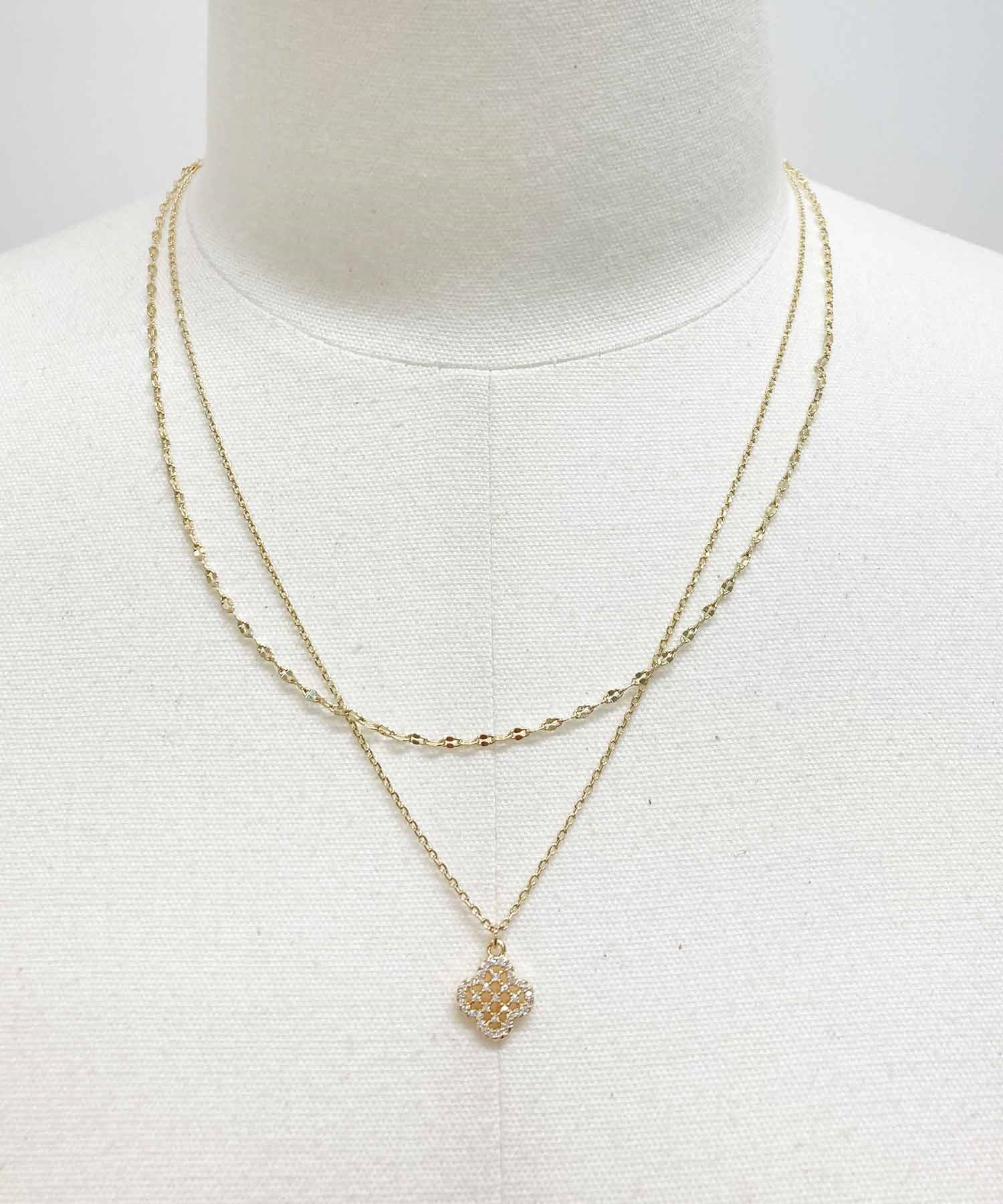 フラワーモチーフレイヤードネックレス | ネックレス | NOELA OFFICIAL