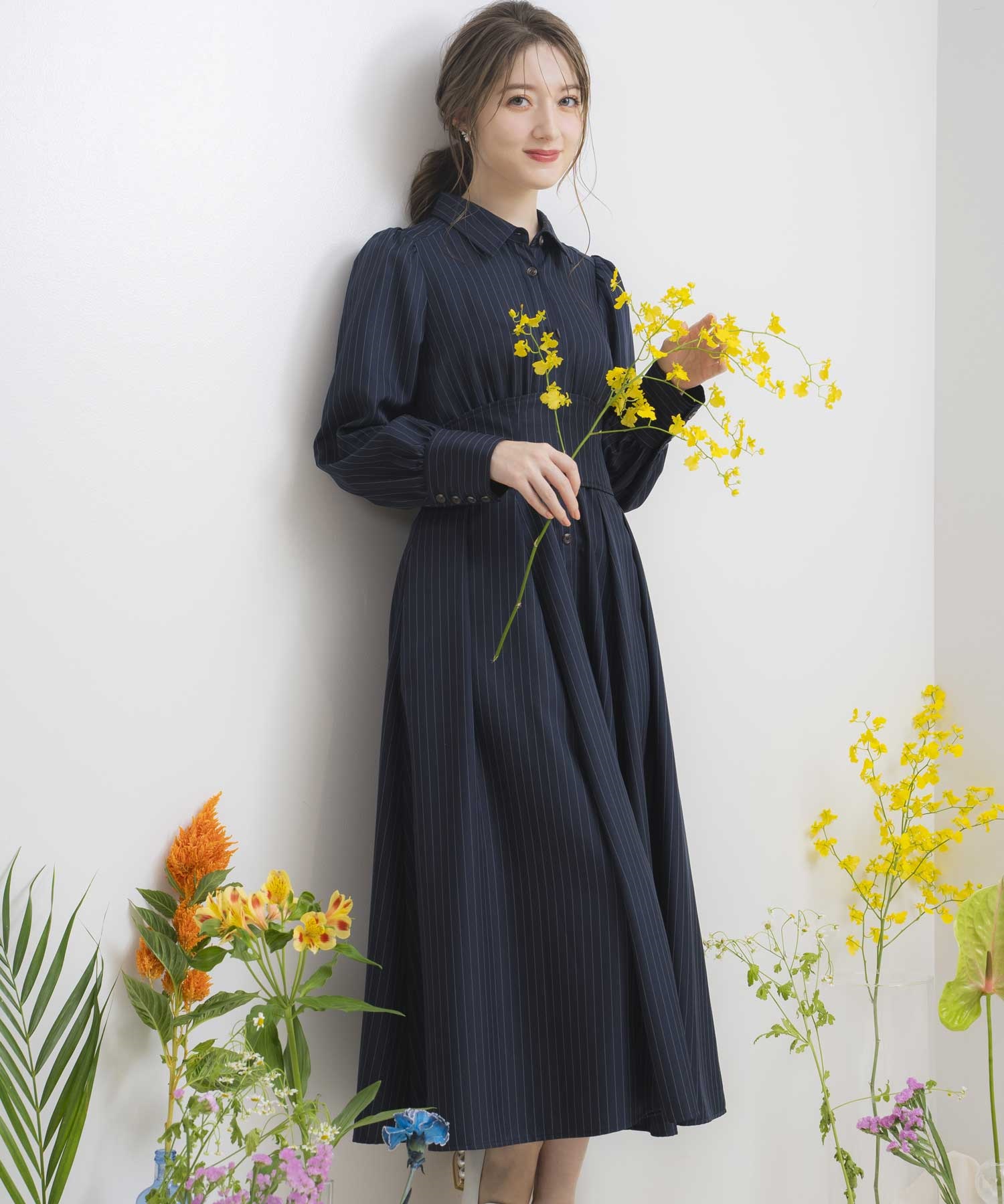 コルセットベルト付きワンピース | シャツワンピース | NOELA OFFICIAL