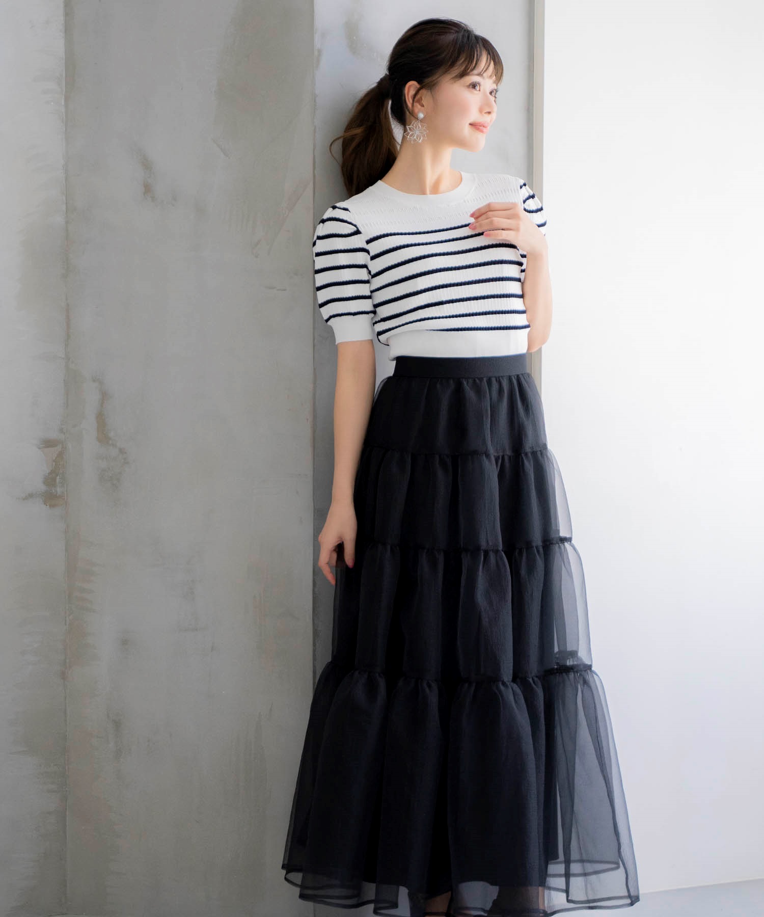 オーガンジーティアードスカート | フレアスカート | NOELA OFFICIAL