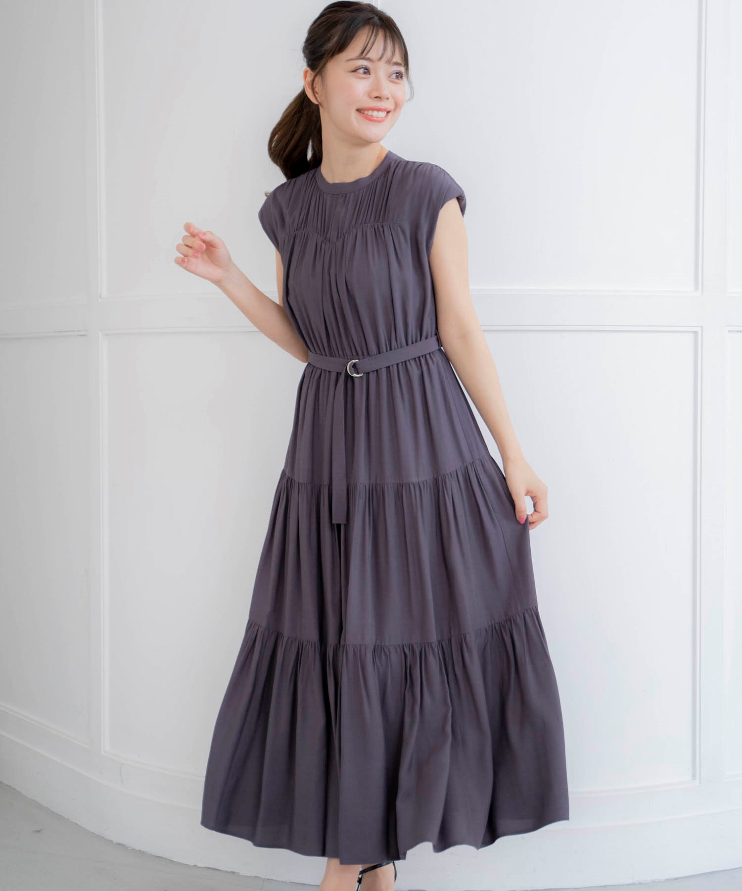 SSサイズあり】ティアードワンピース | ロングワンピース | NOELA