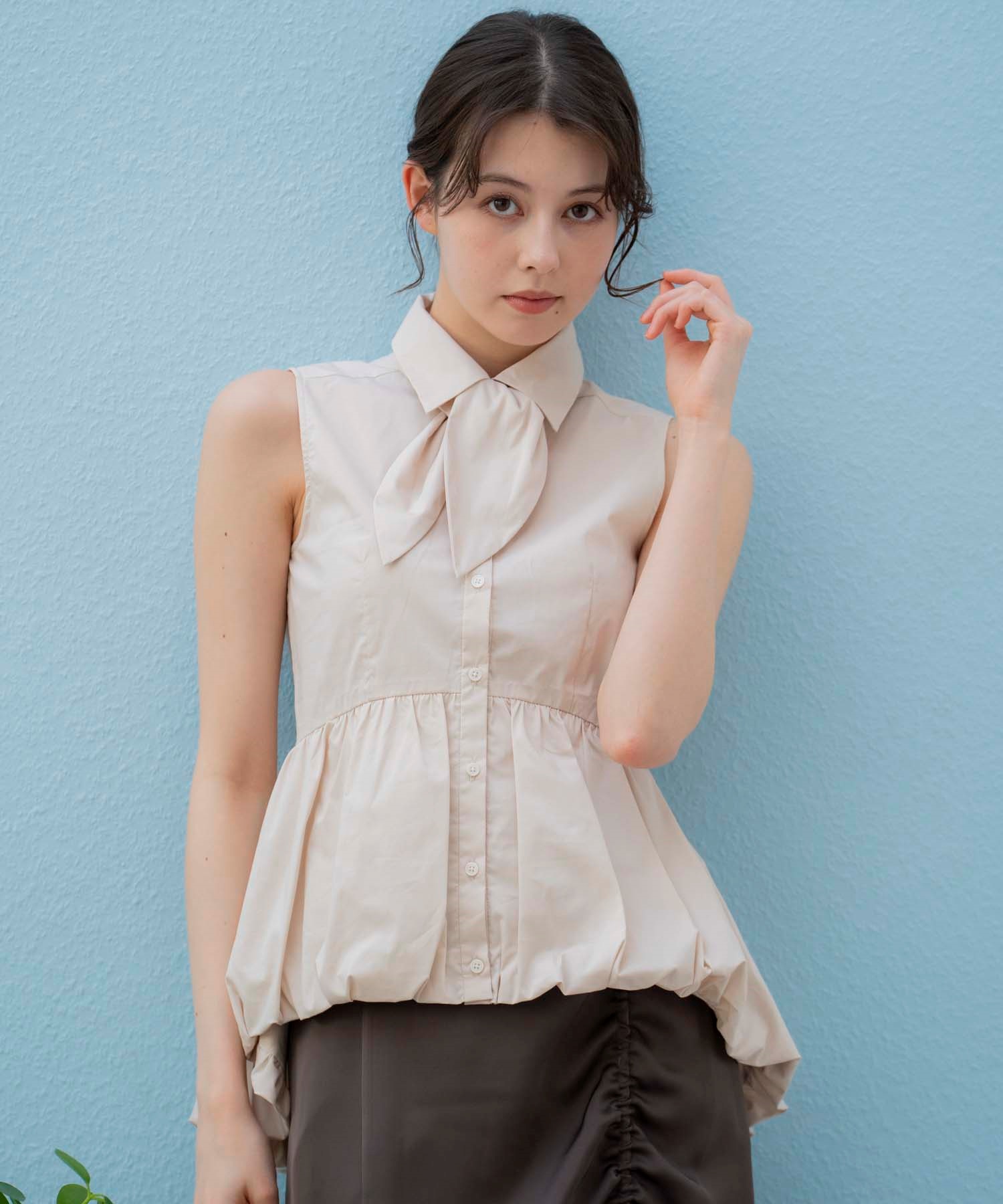 タイプライタータイ付きブラウス | シャツ・ブラウス | NOELA OFFICIAL