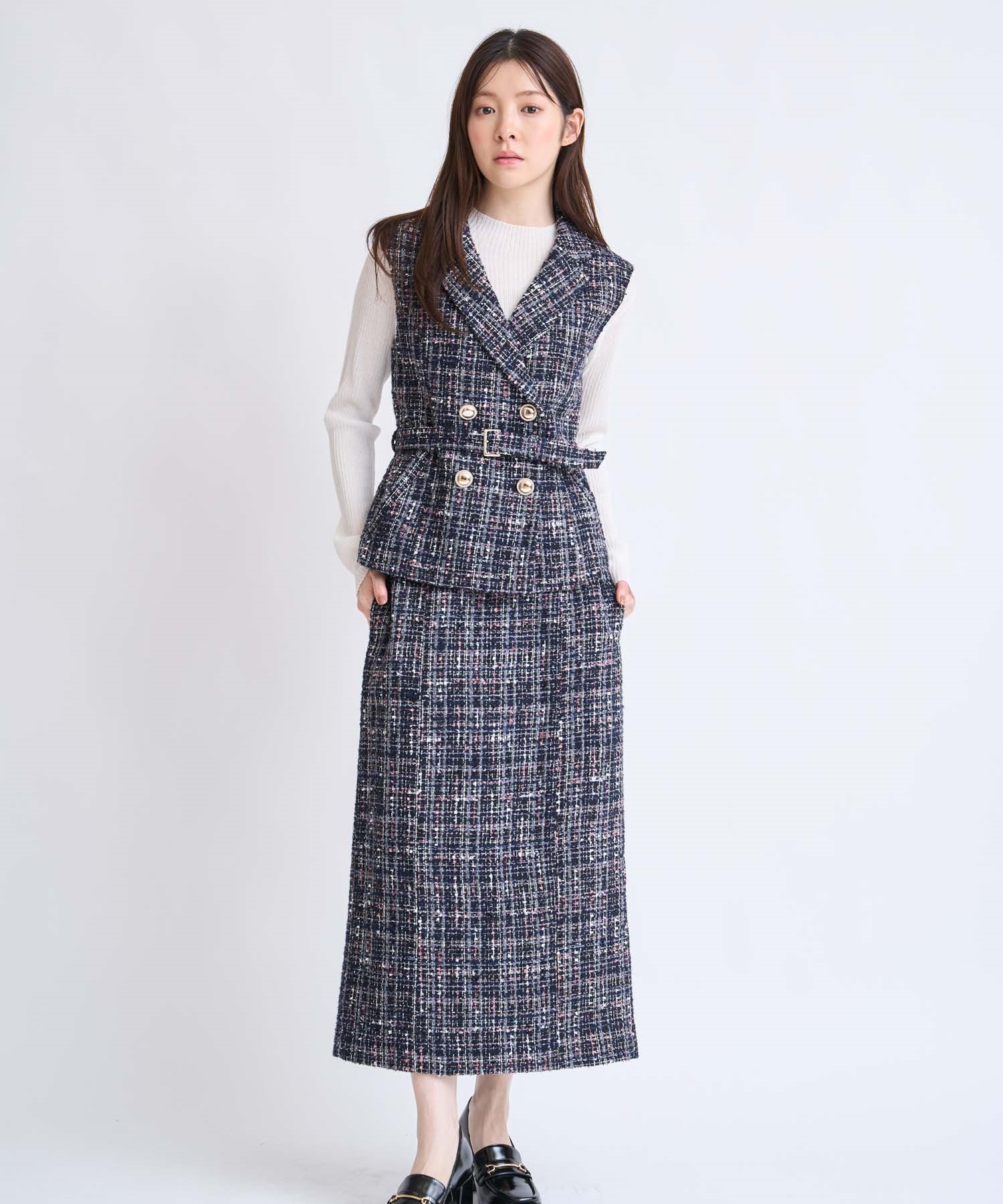 チェックツイードタイトスカート | タイトスカート | NOELA OFFICIAL