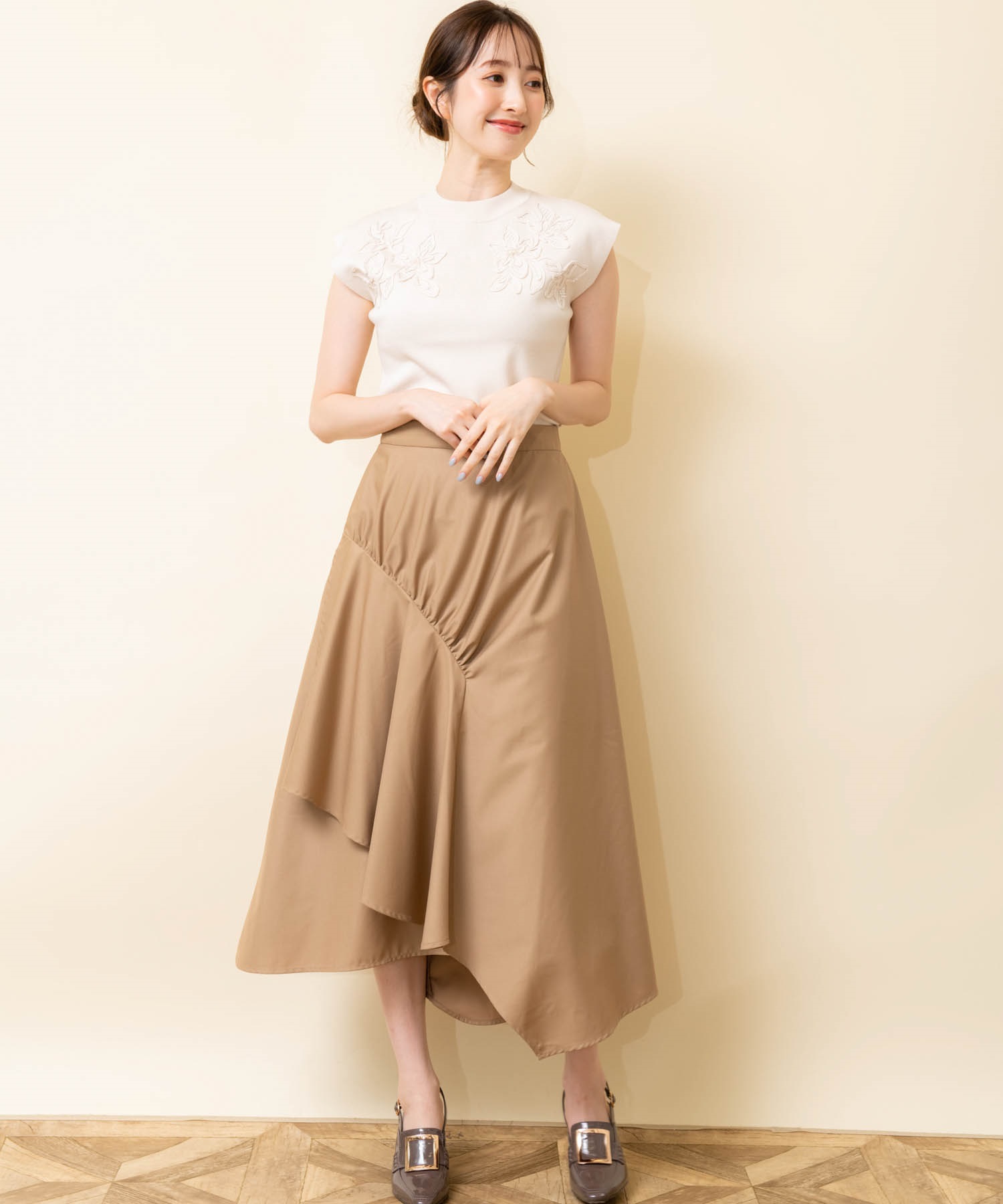 ギャザーデザインスカート | フレアスカート | NOELA OFFICIAL WEB STORE