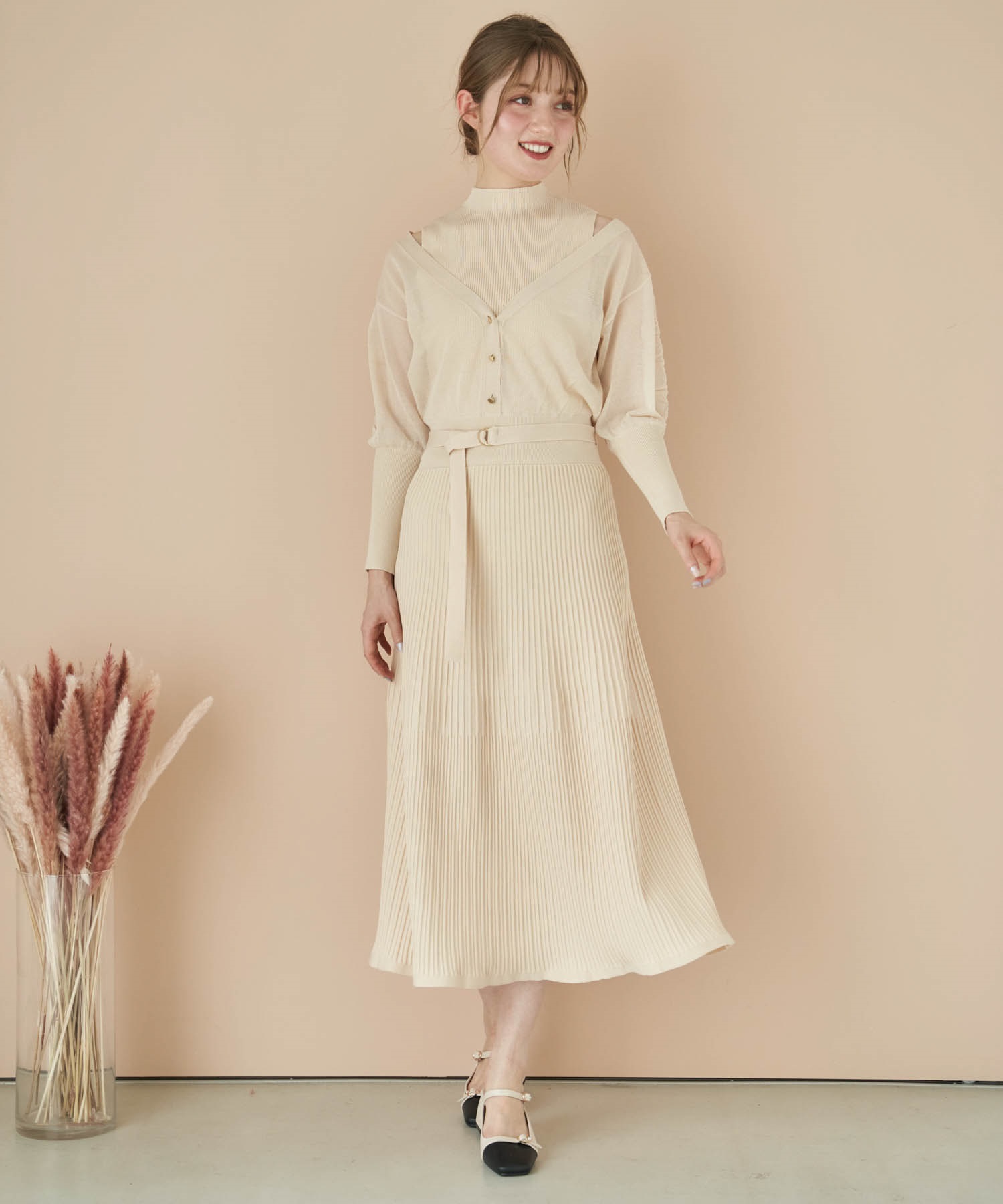 SSサイズあり】シアードッキングワンピース | ニットワンピース