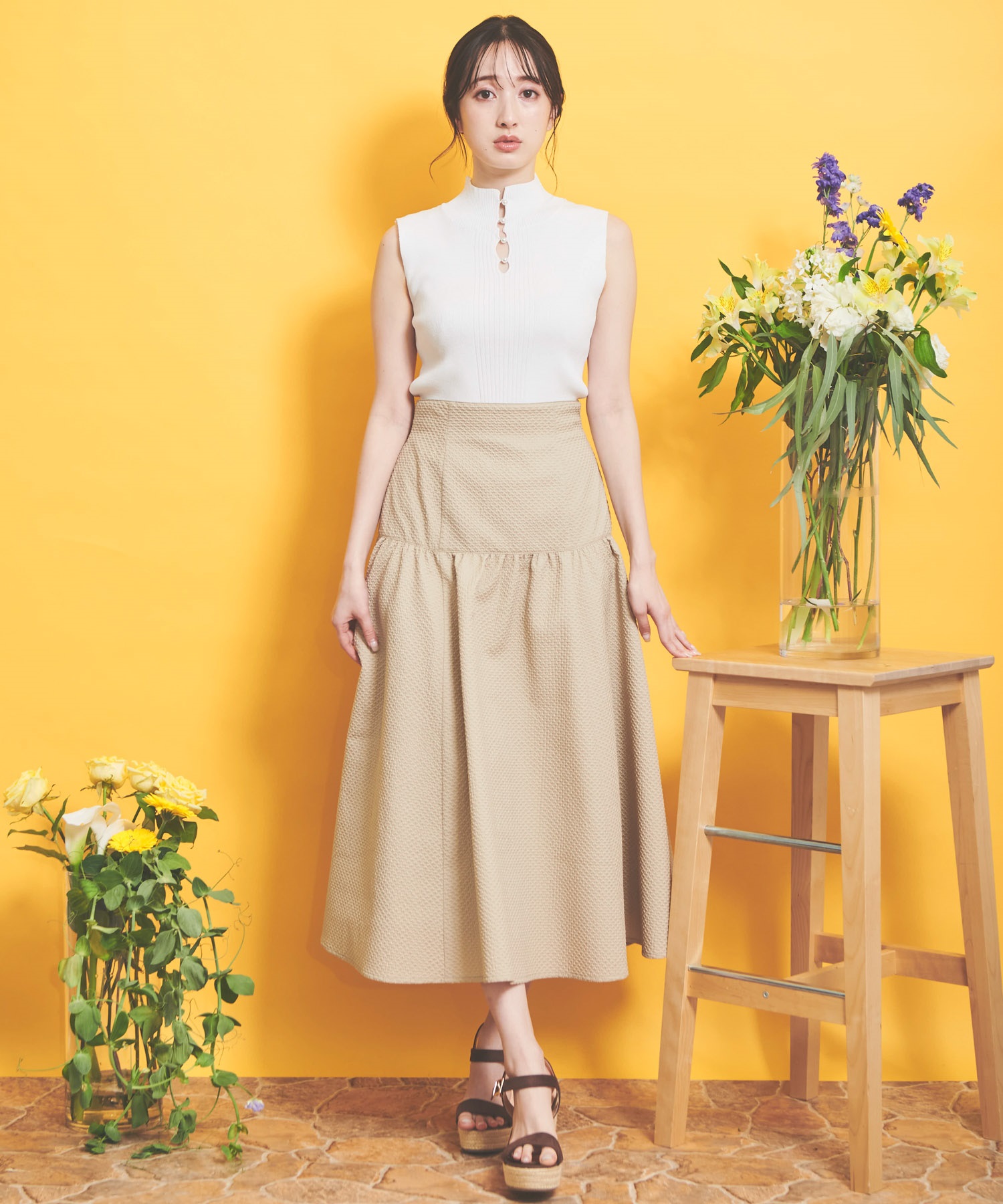 エンボススカート | フレアスカート | NOELA OFFICIAL WEB STORE