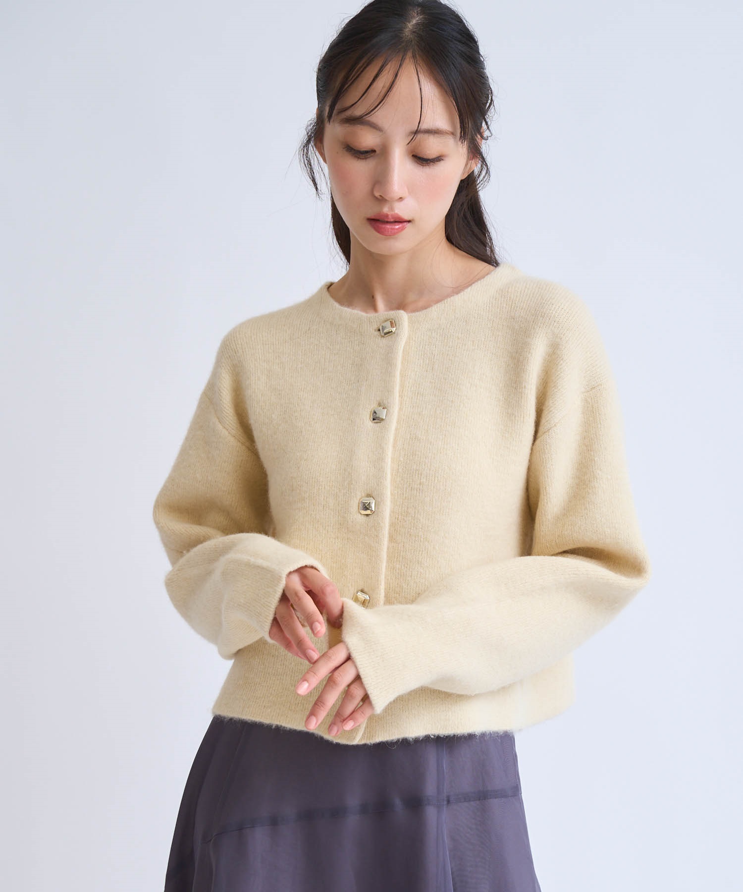 ラクーンブレンドニットジャケット | ニット | NOELA OFFICIAL WEB STORE