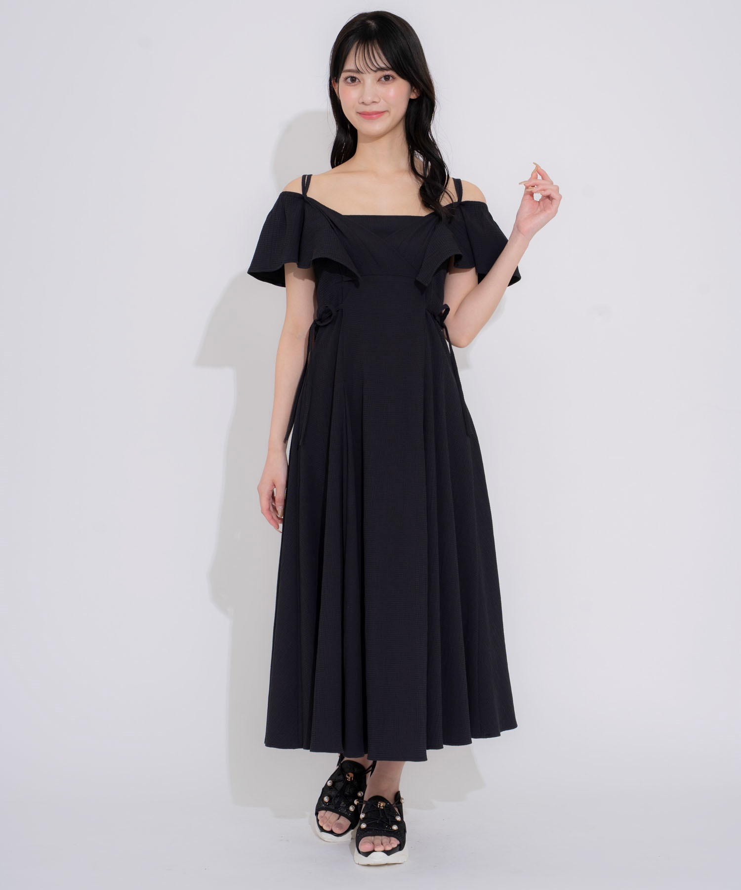 2WAYフリルサッカーワンピ | ロングワンピース | NOELA OFFICIAL