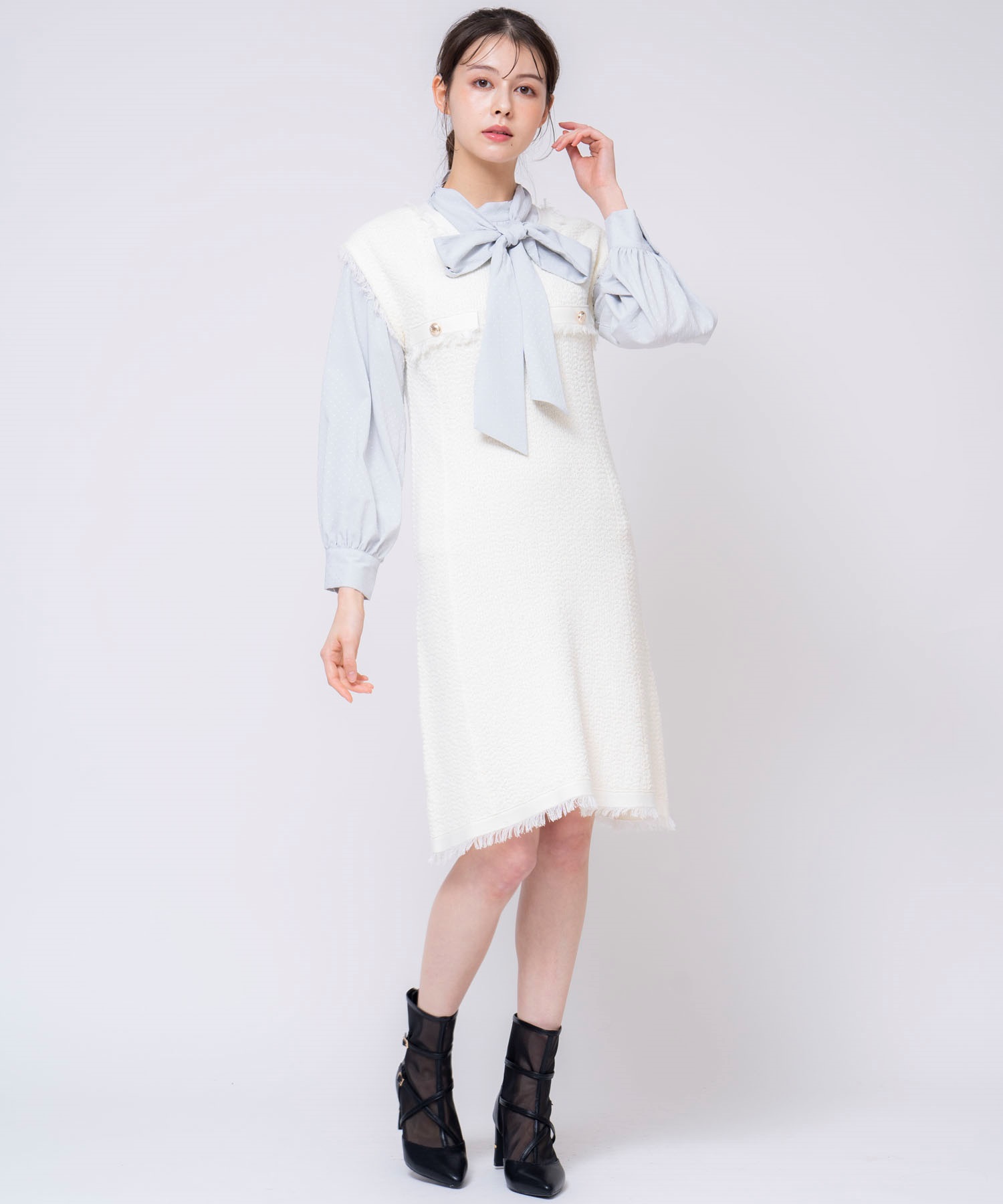 ツイードニットミニワンピ | ミニワンピース | NOELA OFFICIAL WEB STORE