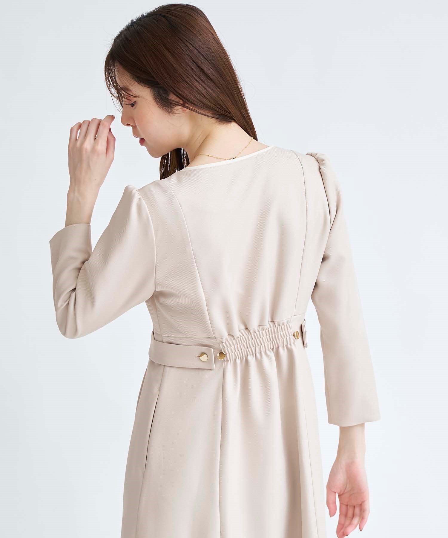 フロントファスナーパイピングワンピース | ロングワンピース | NOELA