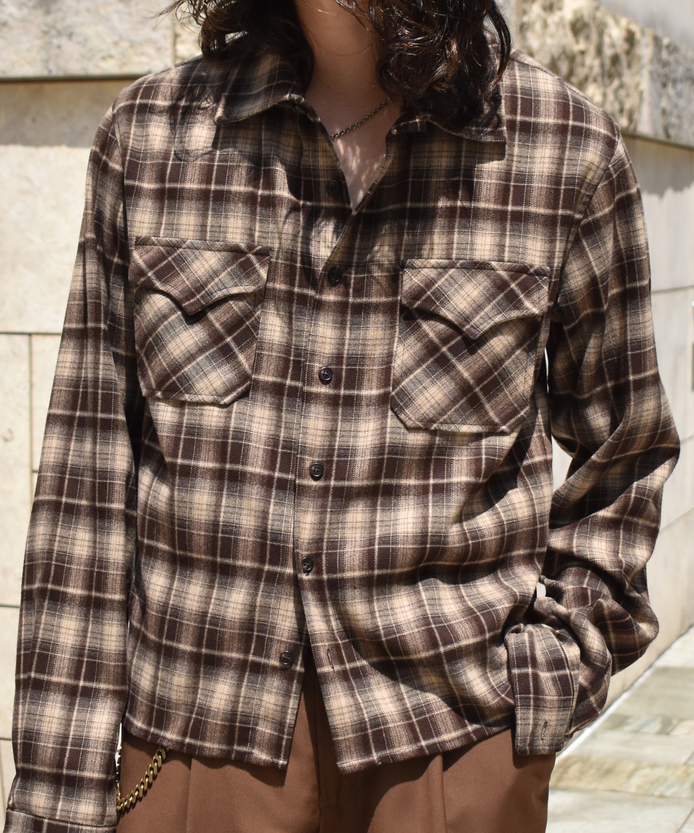 ウエスタンシャドーチェックシャツ[Brown] – Noen