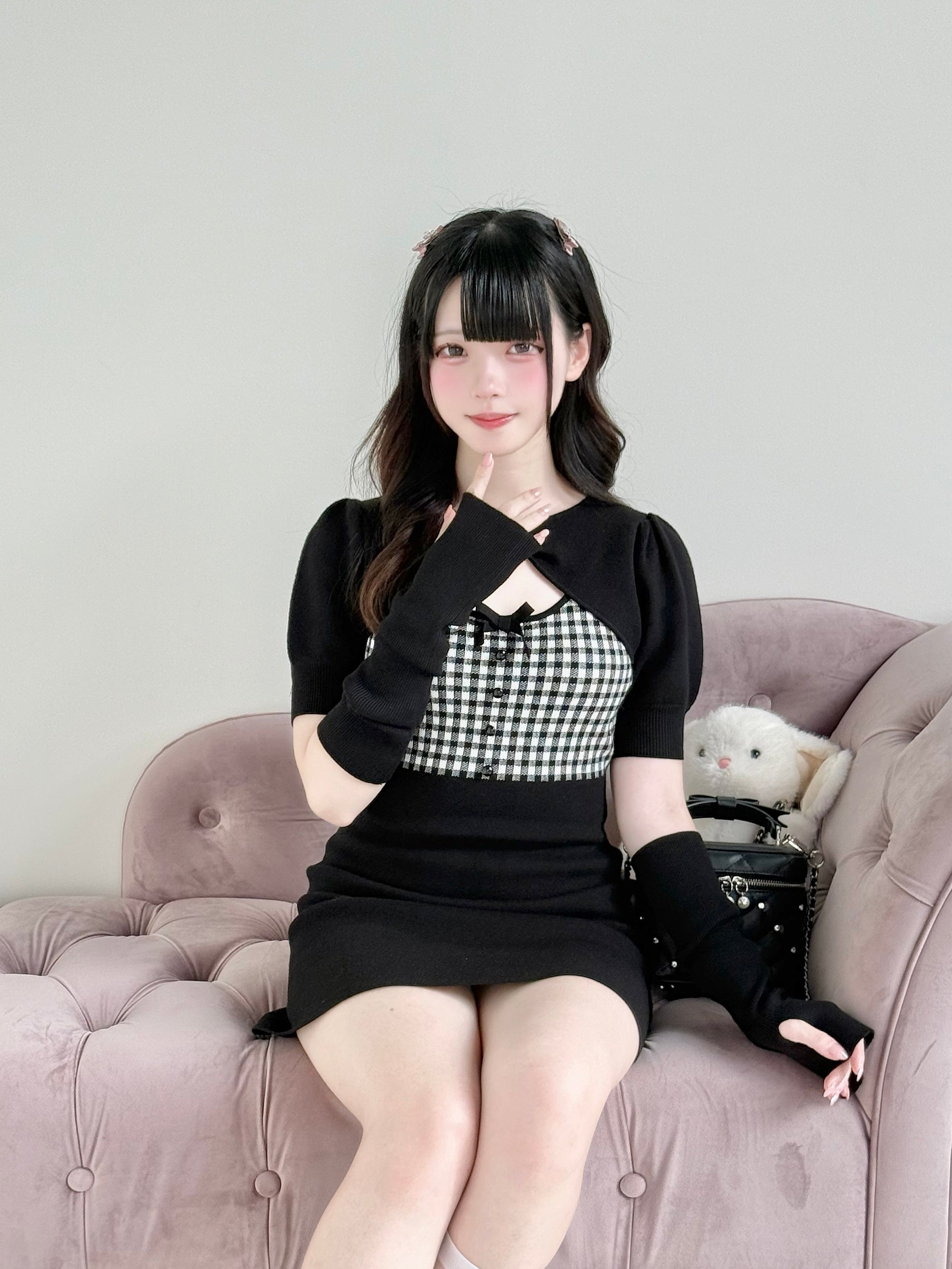 BunnyLis:リボンオフショルダーニットトップス – NoGenki