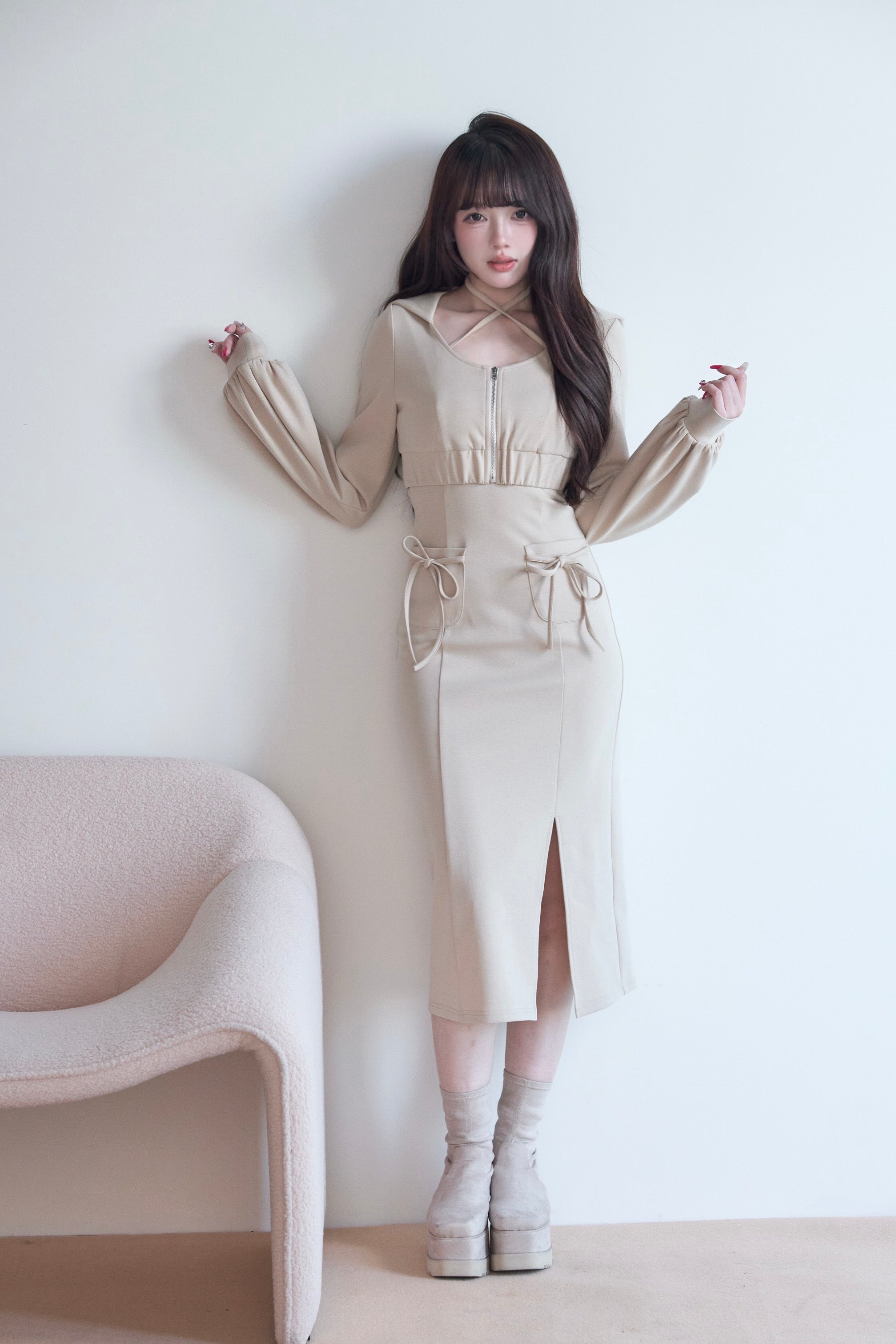 BunnyLis:リボンオフショルダーニットトップス – NoGenki