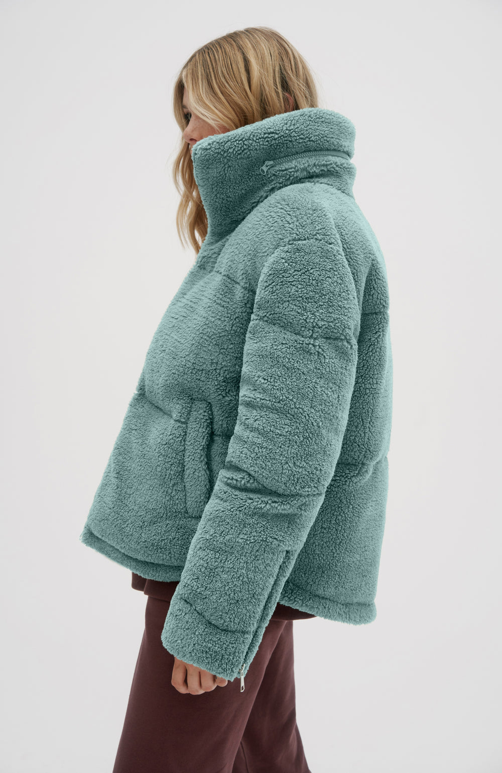 Kamala Short Length Vegan Sherpa Coat | Noize