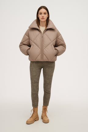 Paris-X Short Length Vegan Leather Puffer | Noize