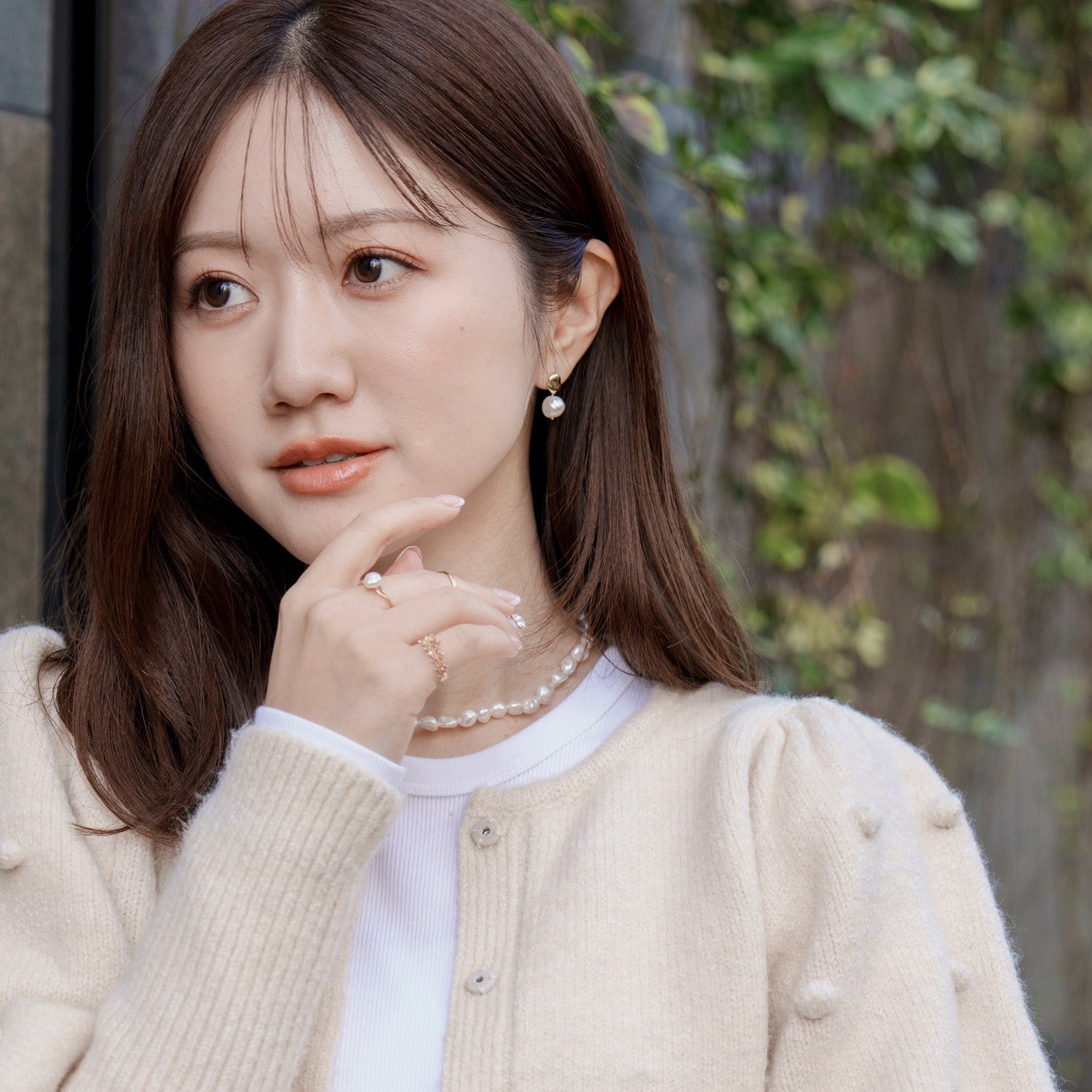 SAORIさんご着用】ゴールドパールピアス｜ピアス｜ノジェス 公式