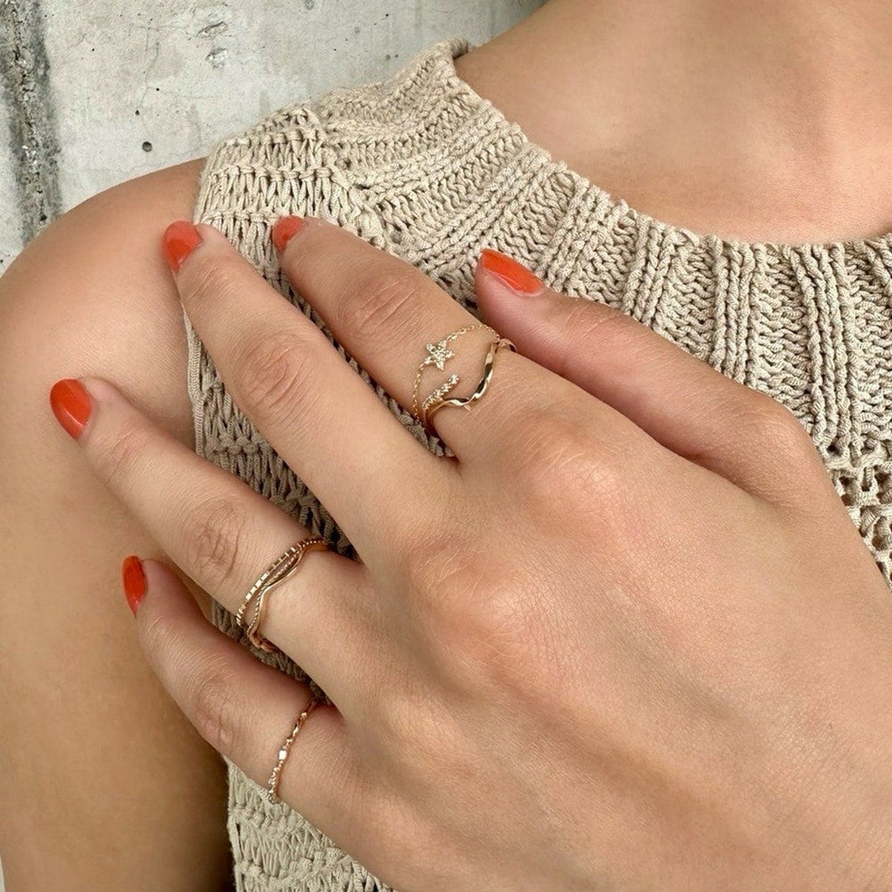 ノジェス(NOJESS) NOJESS ノジェス ミル打ちダイヤリボンチェーン