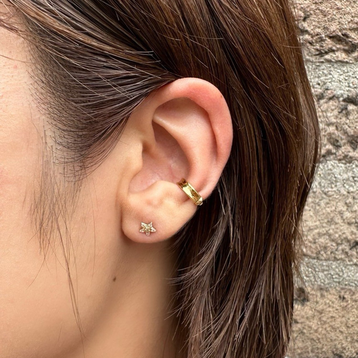 Tiny Motif】K10ダイヤモンドスターピアス（0.02ct）｜ピアス