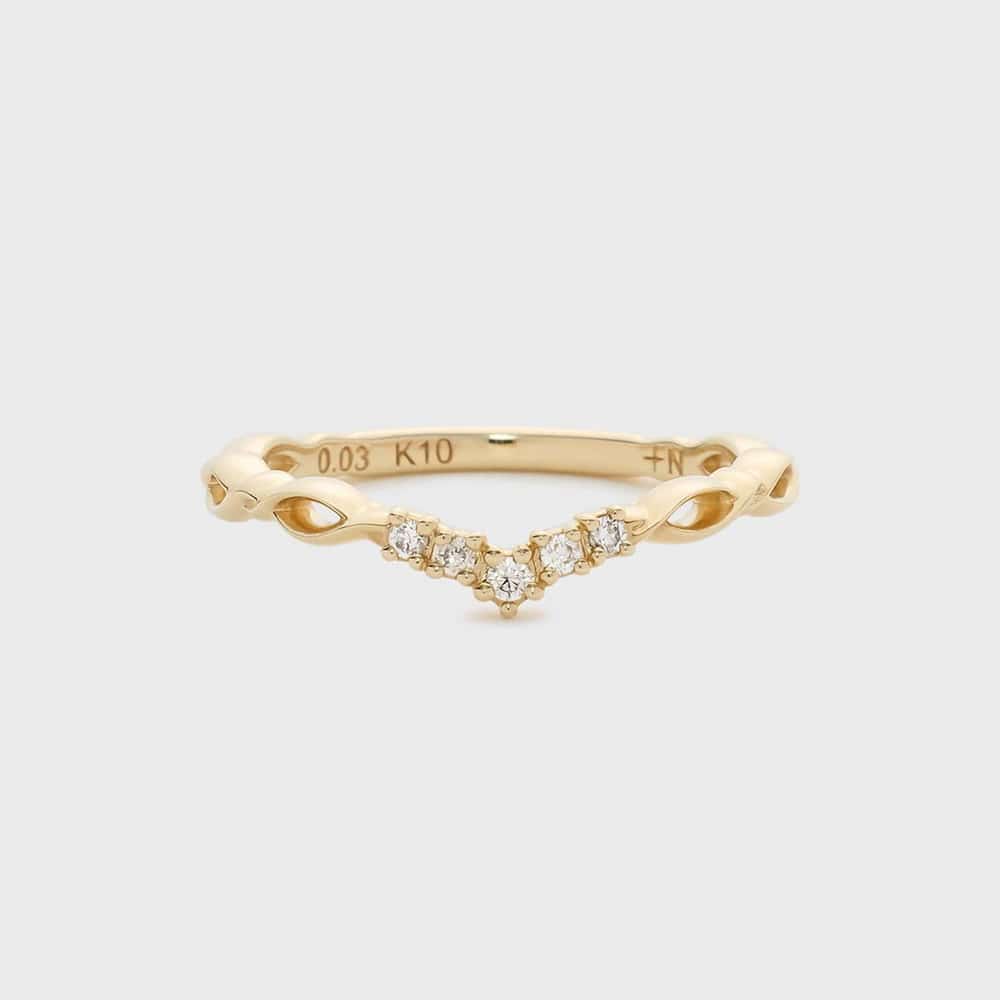 Pocket Ring】K10ダイヤモンドピンキーリング｜Pocket Ring（ピンキー