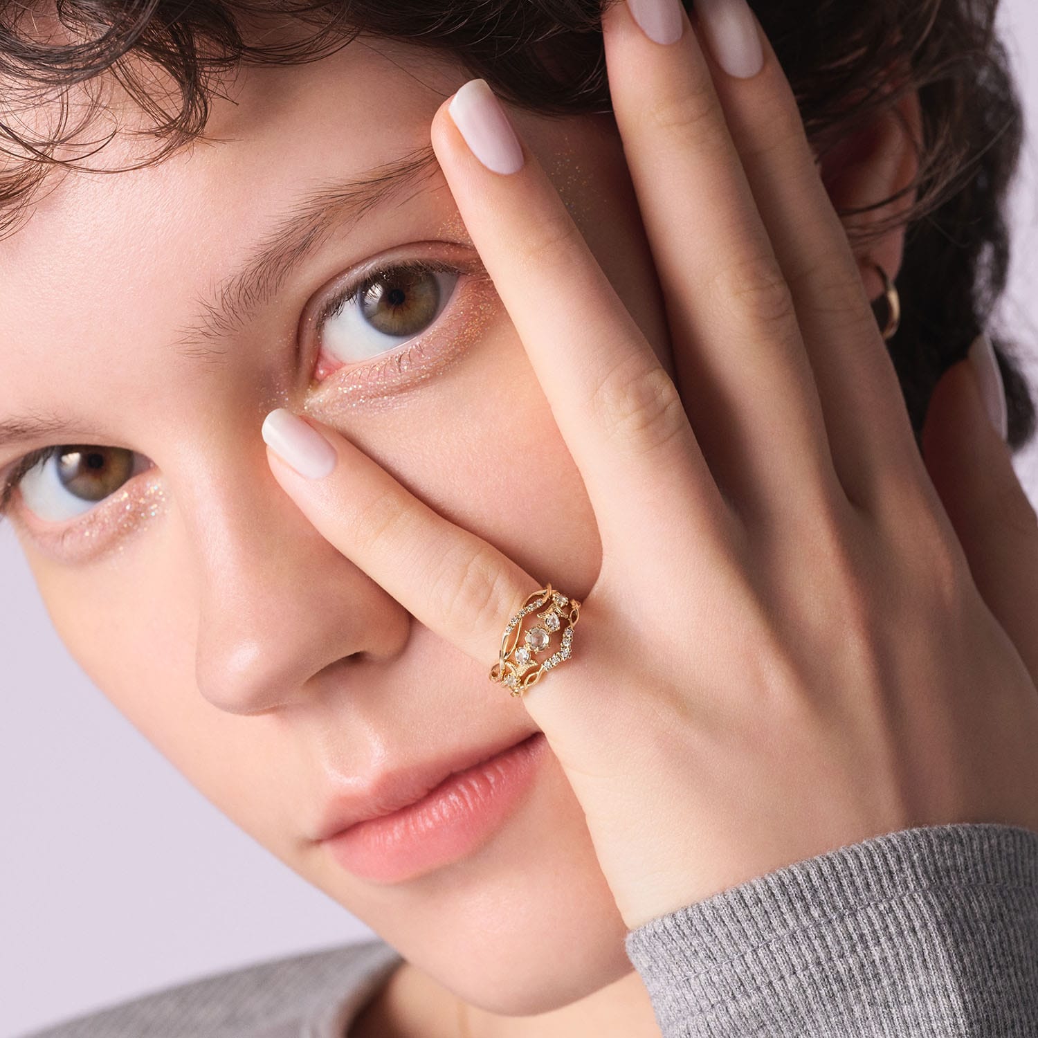 Pocket Ring】K10ダイヤモンドピンキーリング｜Pocket Ring（ピンキー