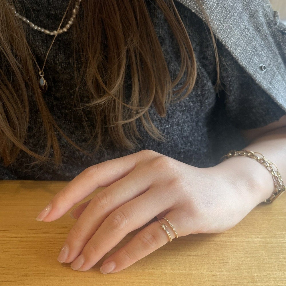 K10ダイヤモンドピンキーリング｜ピンキーリング｜ノジェス 公式