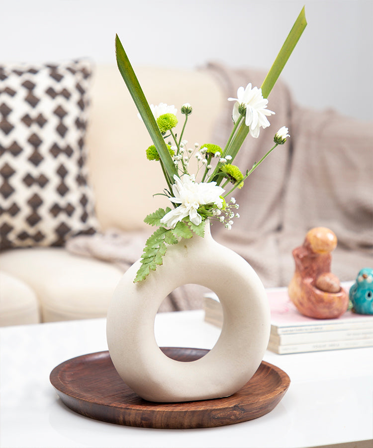Donut Ceramic Modern Flower Vase 8