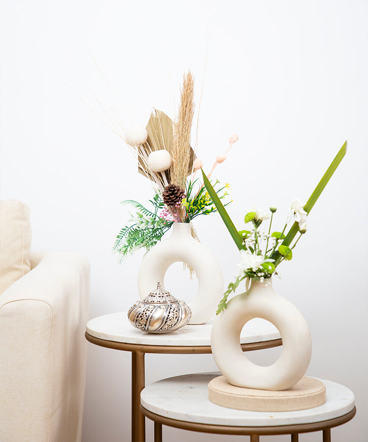 Donut Ceramic Modern Flower Vase 8