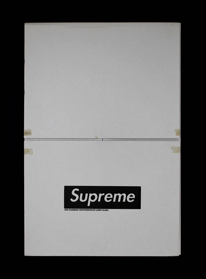 ラリークラーク本人現像 Supreme2005カレンダーのオフショット サイン