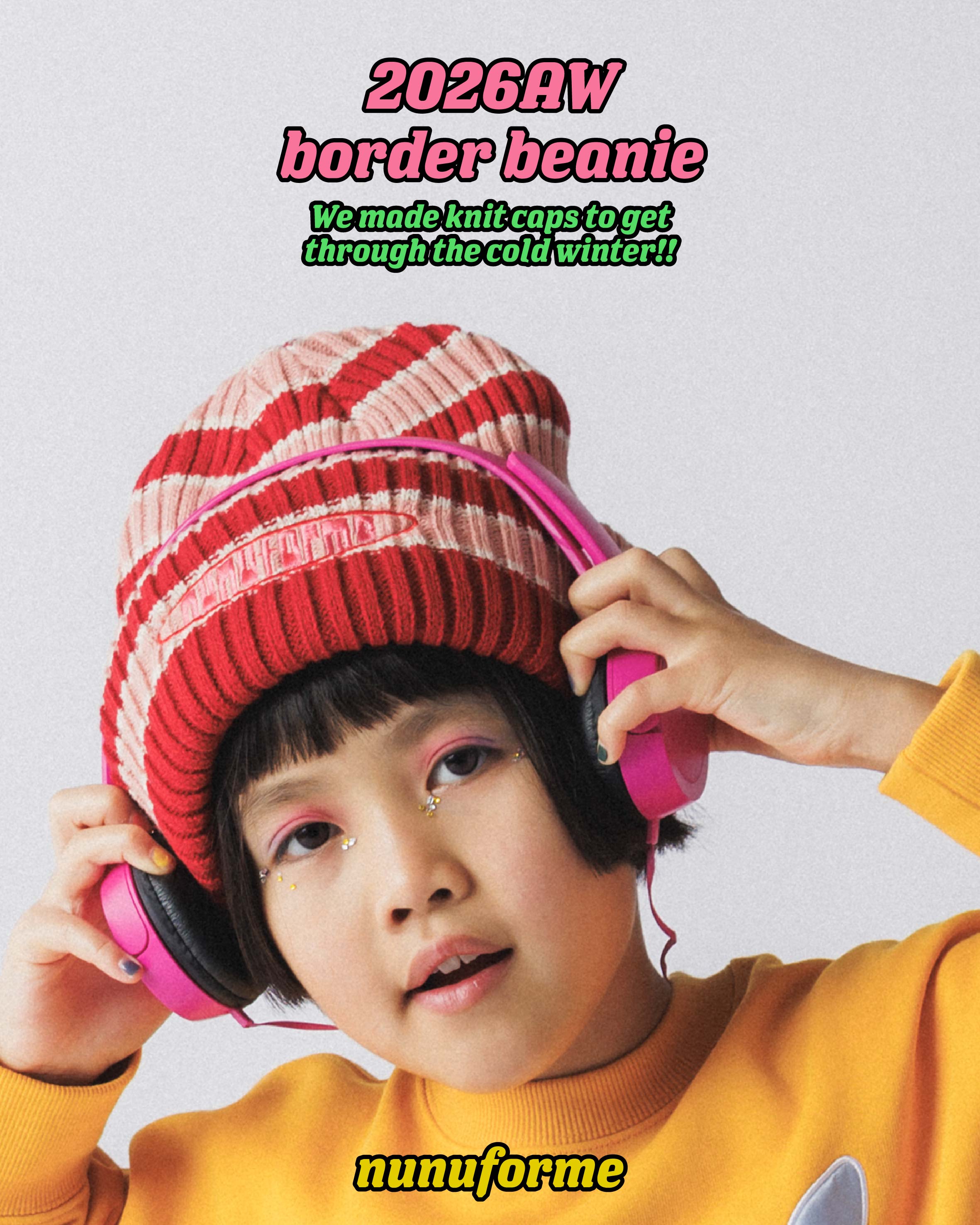 WEB限定＞RT-5944/2026WS border beanie