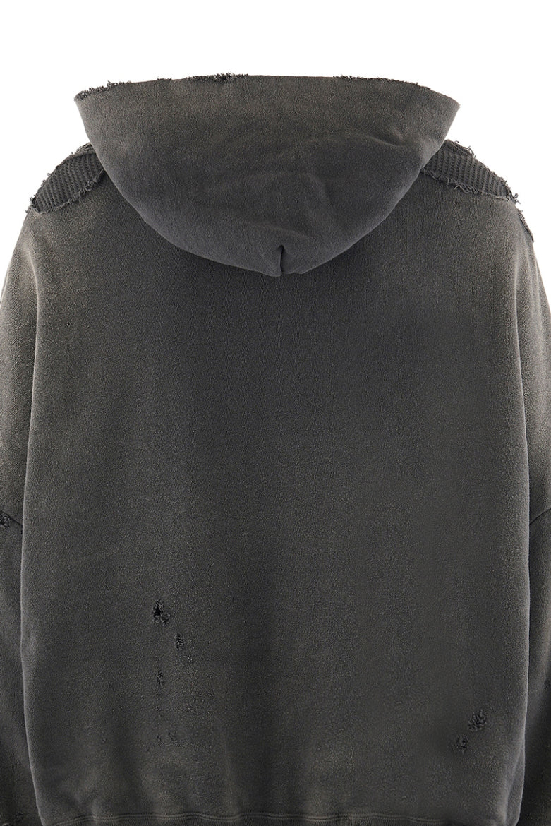 SAINT Mxxxxxx セイント マイケル FW24 HOODIE/DBL-FC ZIP / BLK - NUBIAN