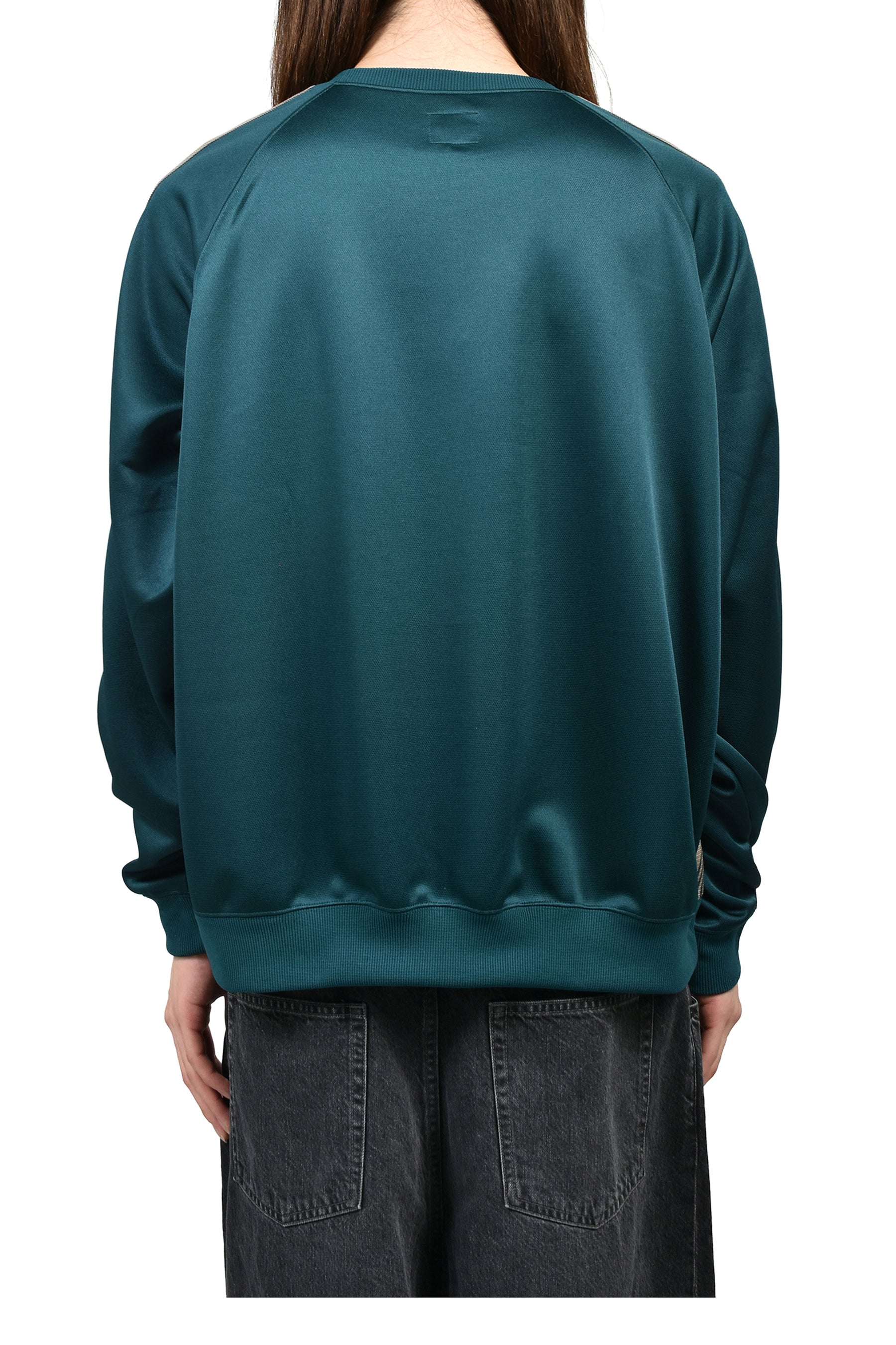 Needles ニードルス SS26 TRACK CREW NECK SHIRT - POLY SMOOTH / GRN
