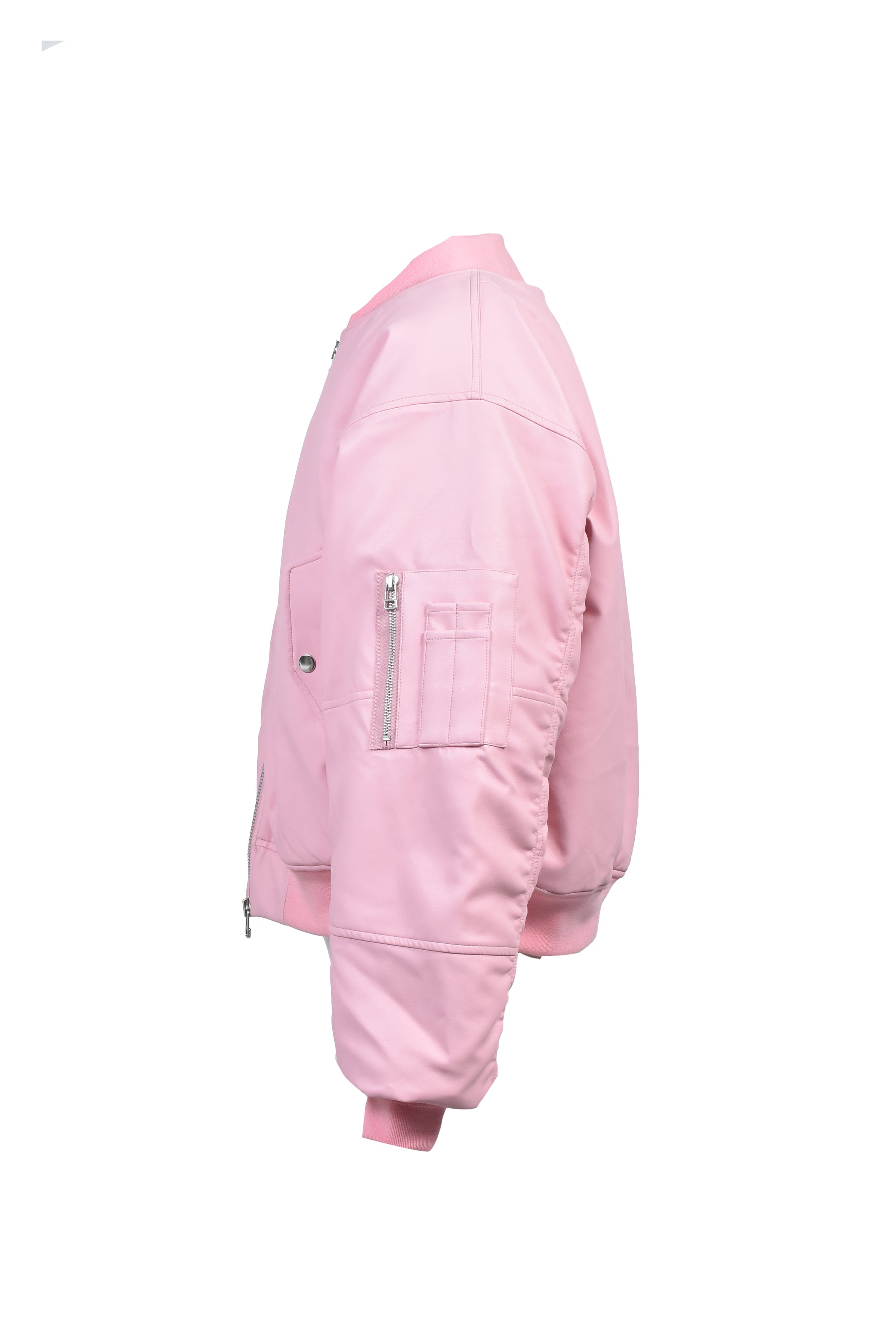 BREATH ブレス FW25FAUX LEATHER BOMBER JACKET / PINK - NUBIAN ヌビアン