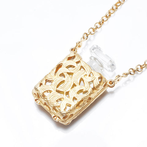 シャネル CHANEL 香水ボトル N°19 香水ケース ネックレス ゴールド