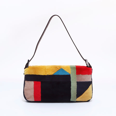 フェンディ FENDI マンマバケット ファー ショルダーバッグ マルチ