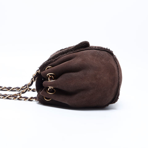 シャネル CHANEL 7番台 ココマーク スエード ショルダーバッグ