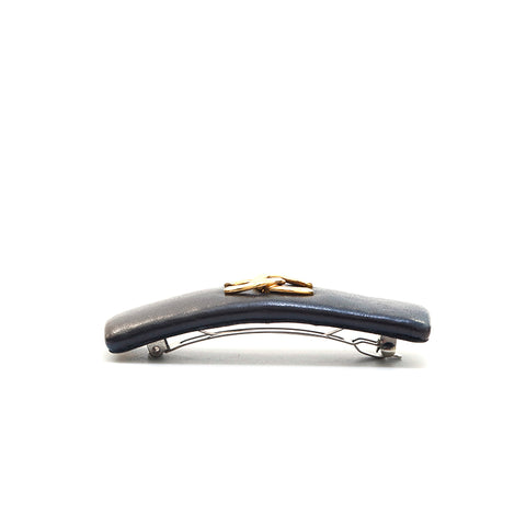 シャネル CHANEL ココマーク レザー バレッタ ヘアアクセサリー