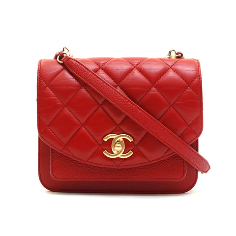 シャネル CHANEL ココマーク マトラッセ コンビレザー チェーン ハンド