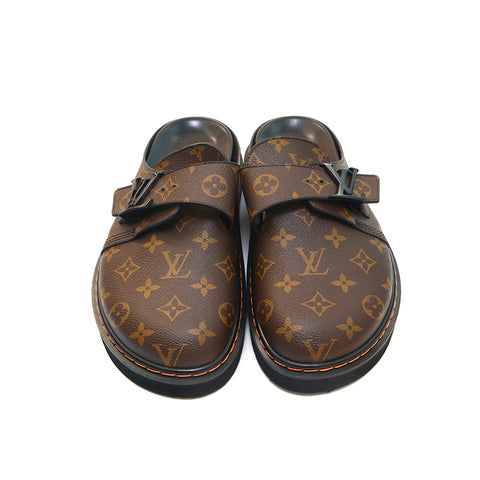 Louis Vuitton LOUIS VUITTON Monogram Easy Line Mule Sandals Brown