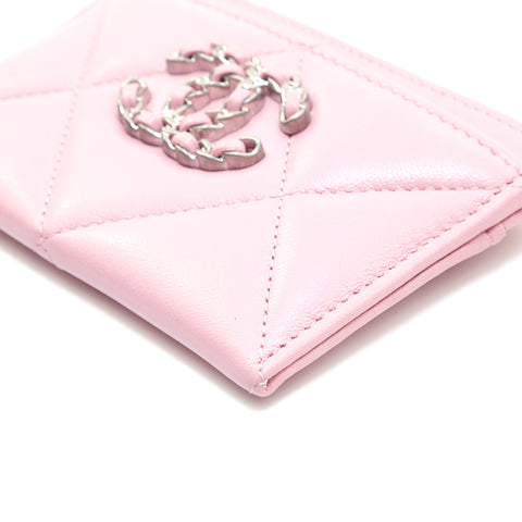 シャネル CHANEL 19 ココマーク マトラッセ ラムスキン 名刺入れ