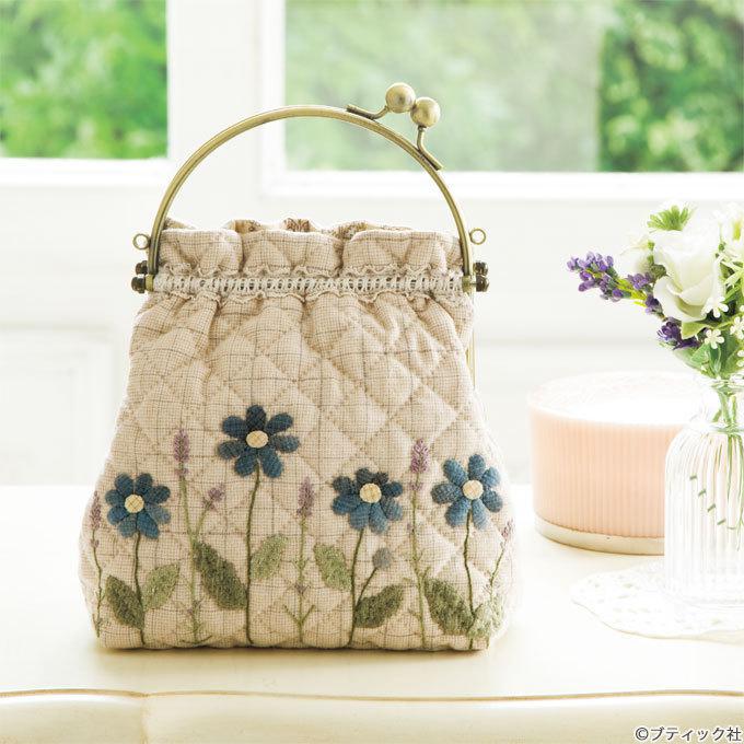 パッチワーク「がま口持ち手のミニハンドバッグ」の作り方｜ぬくもり