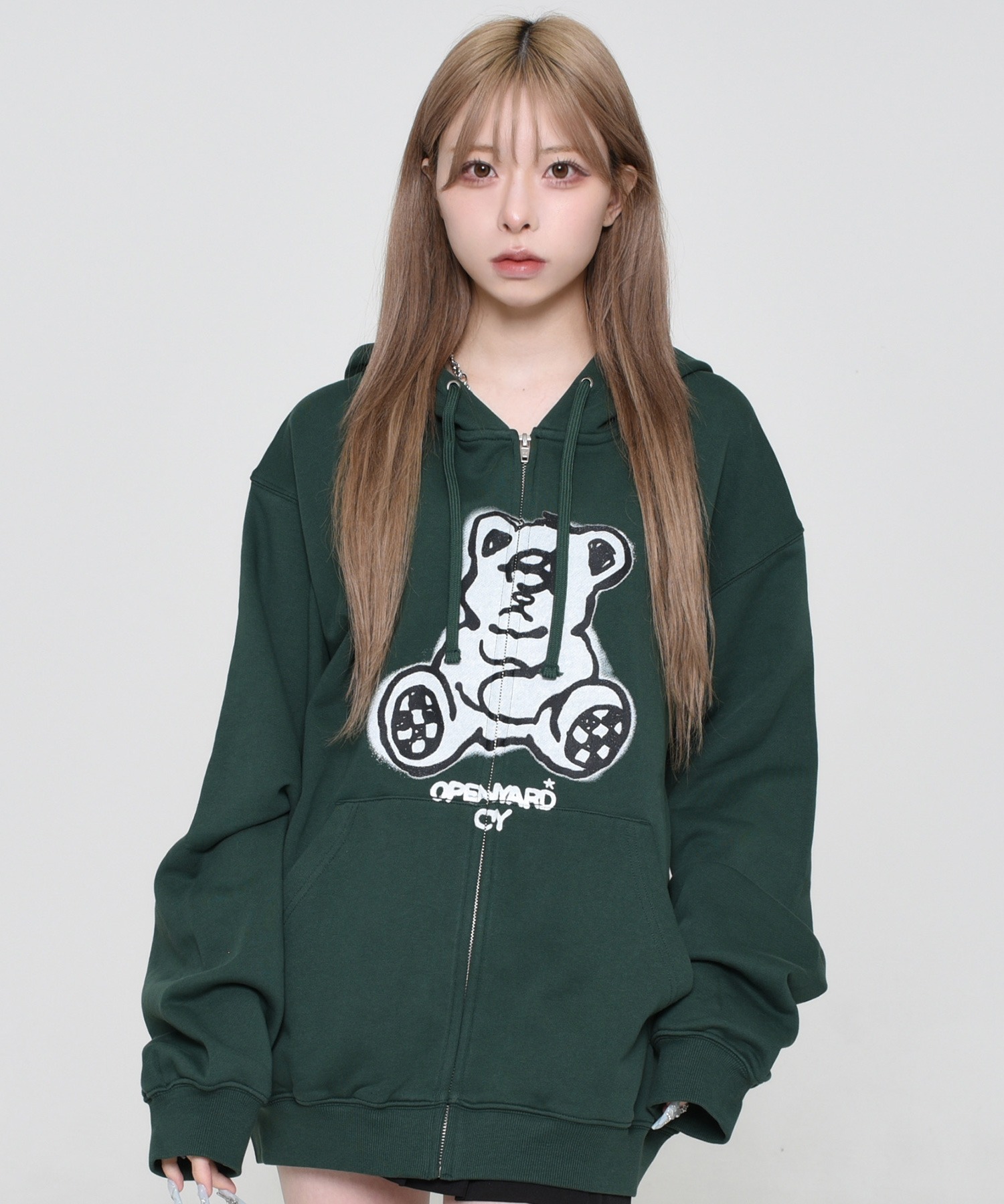 OY/オーワイ』 SPRAYED ODOLLY HOODIE ZIP UP/スプレーオードリー