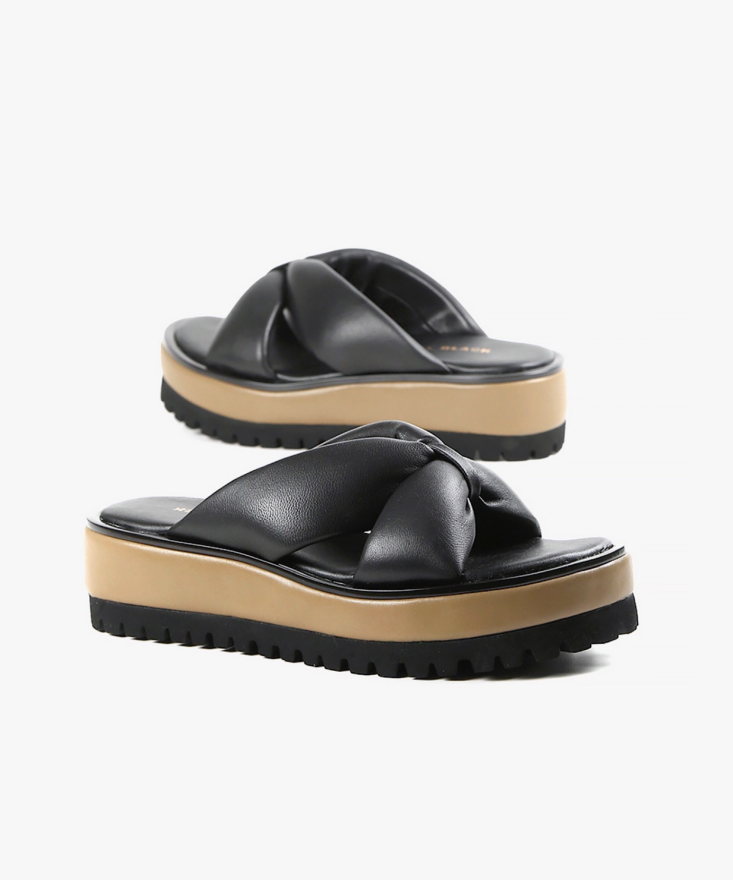 本革/厚底/4.5cm】パフサンダル ALL BLACK│Jeffrey Campbell OFFICIAL