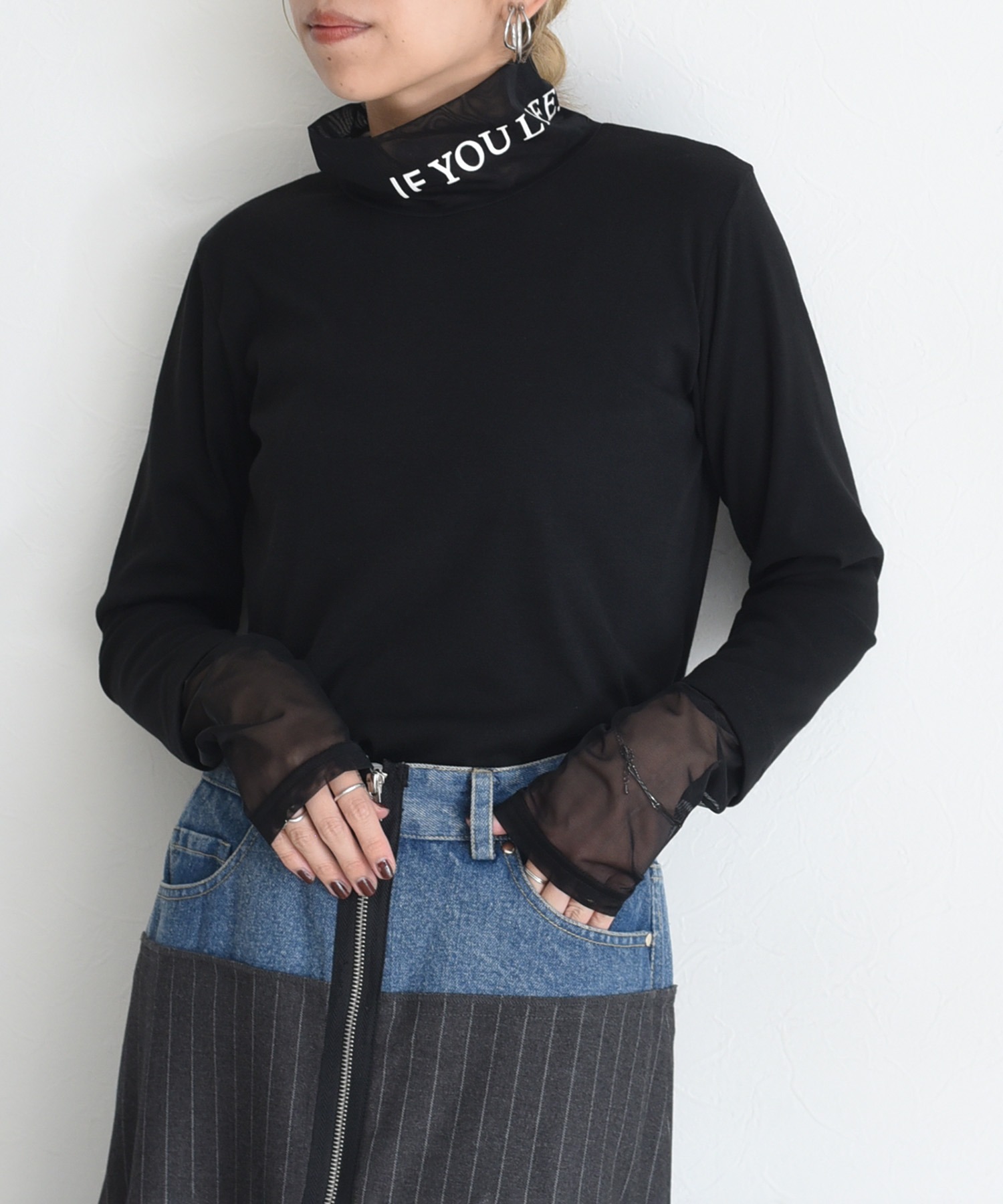 フロッキーテキストハイネックトップス Eimee Law│Eimee Law