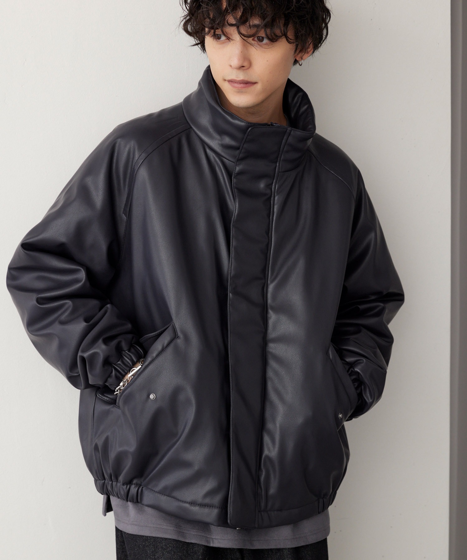 オーバーサイズ 裏キルティング トラックブルゾン MONO-MART│MONO