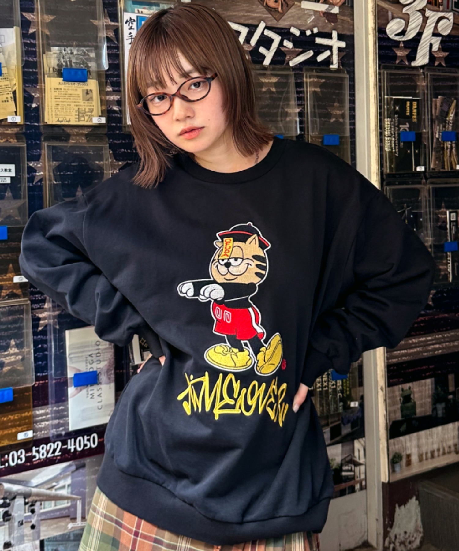 A'GEM/9 × .kom 『A'gem/エージェム』猫CAT刺しゅうトレーナー A'gem